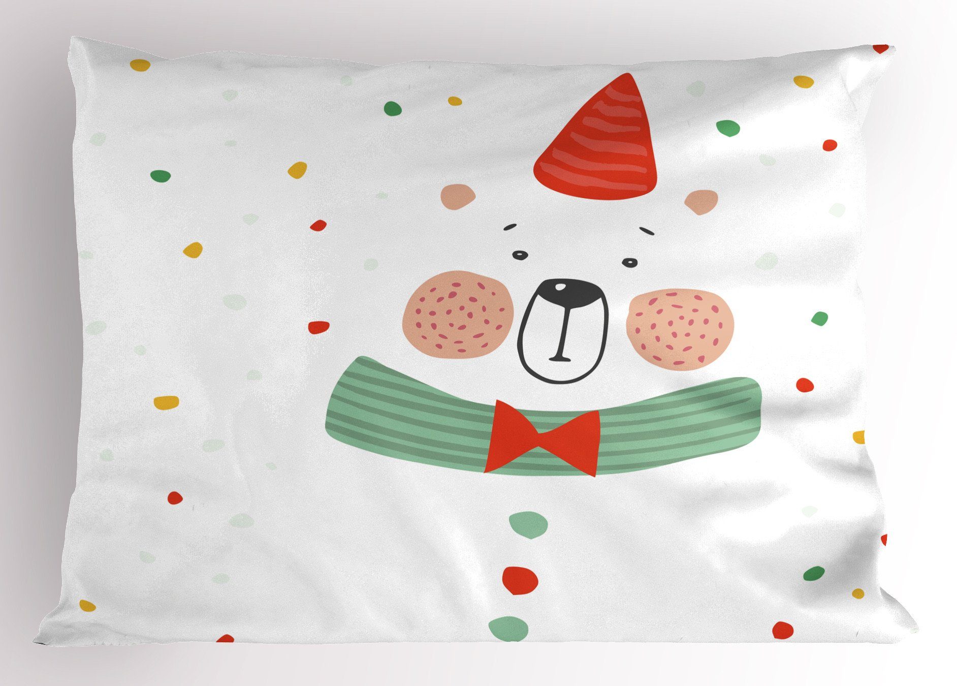 Weihnachten Standard Bär (1 Gedruckter Size Eisbär Stück), Abakuhaus Party-Hut Kissenbezüge Dekorativer King Kissenbezug,