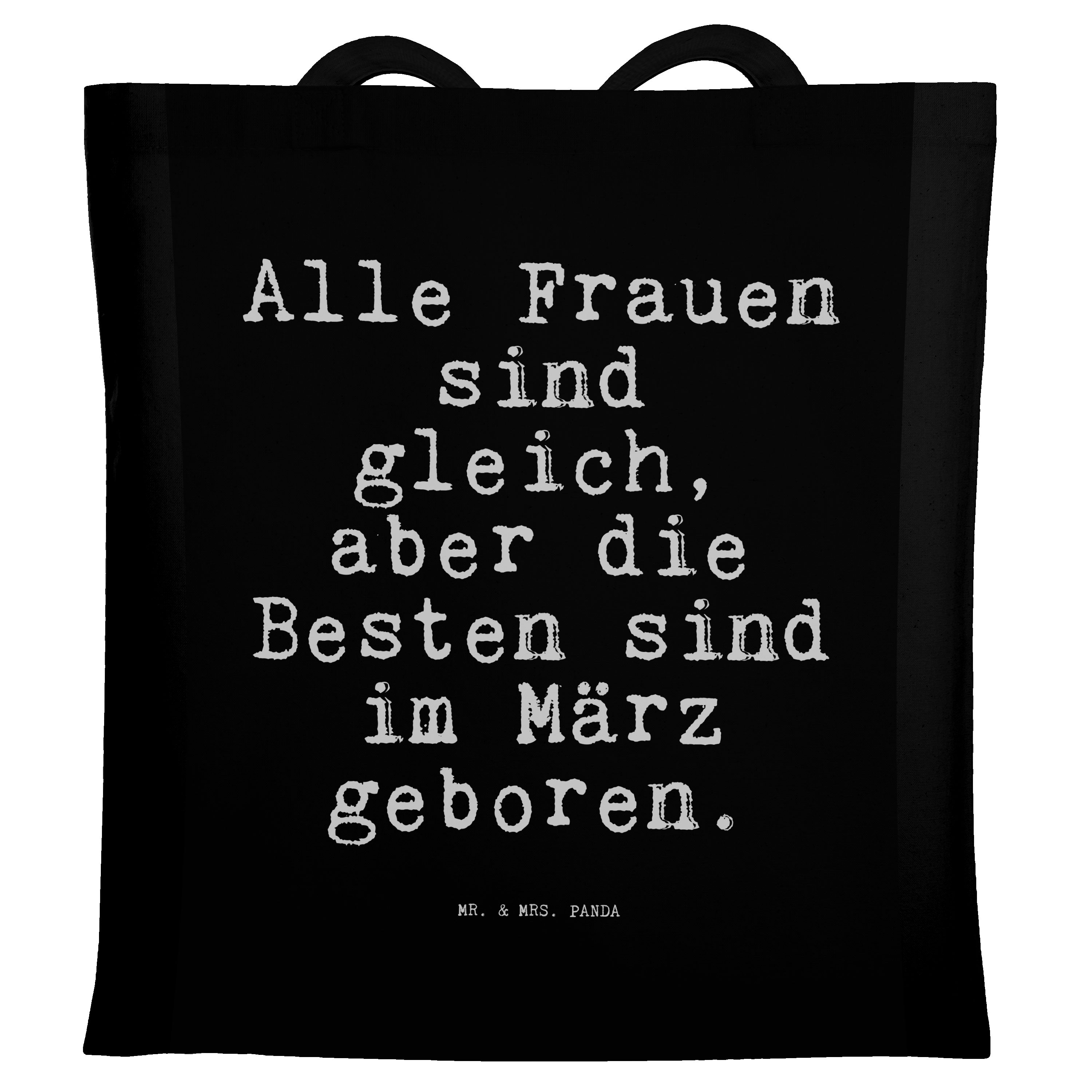 Mr. & Mrs. Panda Tragetasche »Alle Frauen sind gleich,... Schwarz