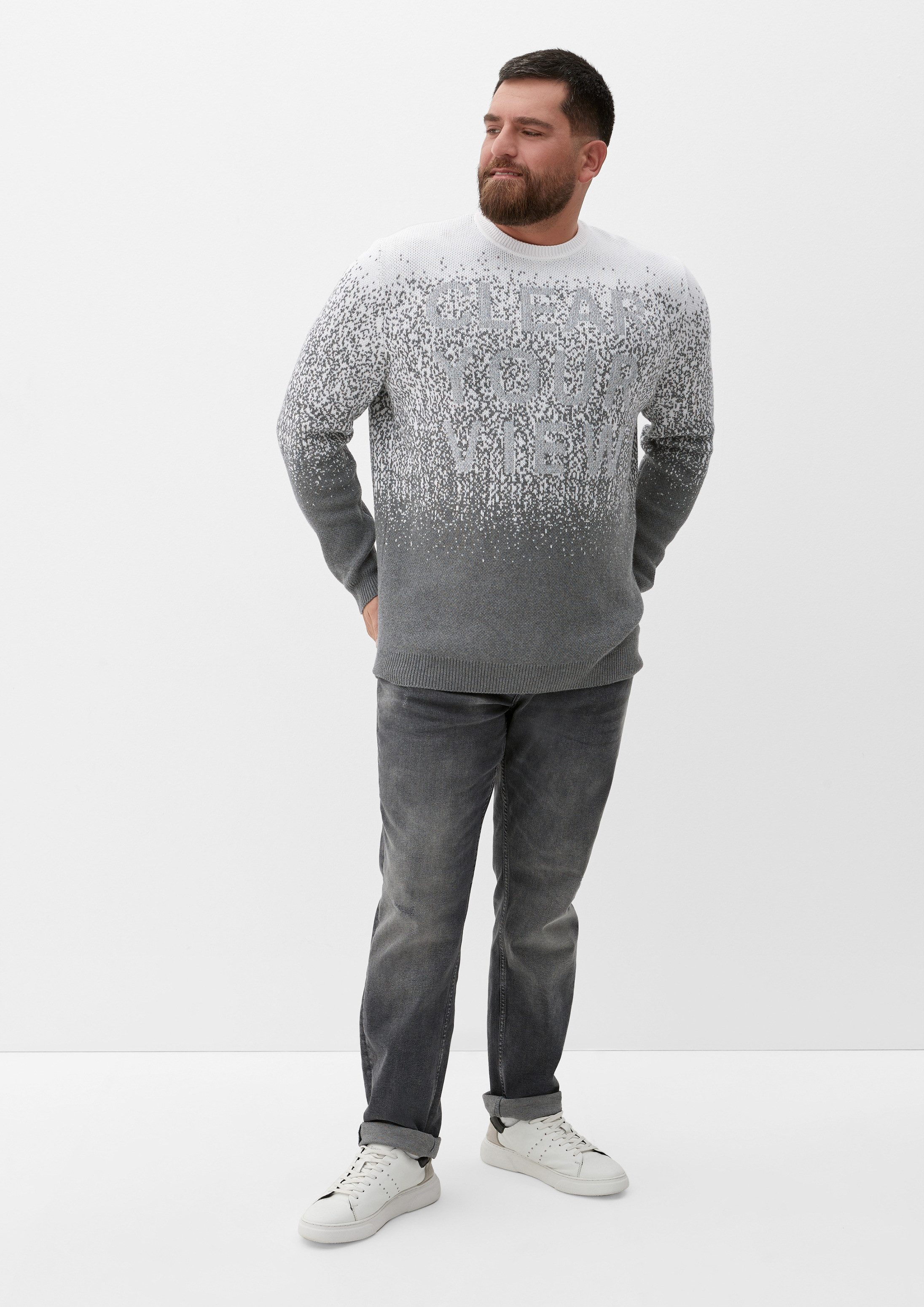 s.Oliver Longpullover Strickpullover Pullover aus Baumwollstrick