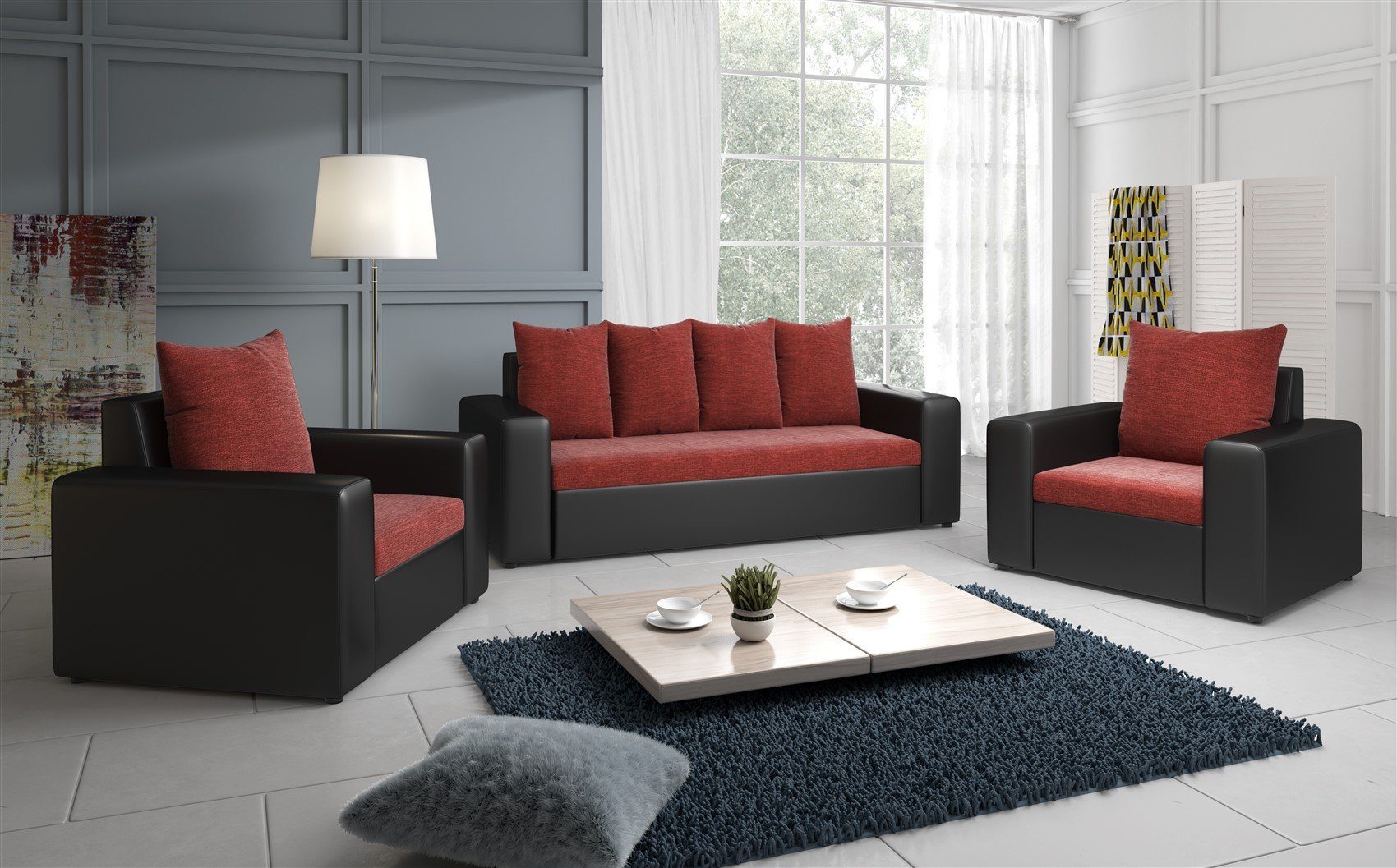 Fun Möbel Sofa Sofa-Set NINA 3-1-1 günstig online kaufen