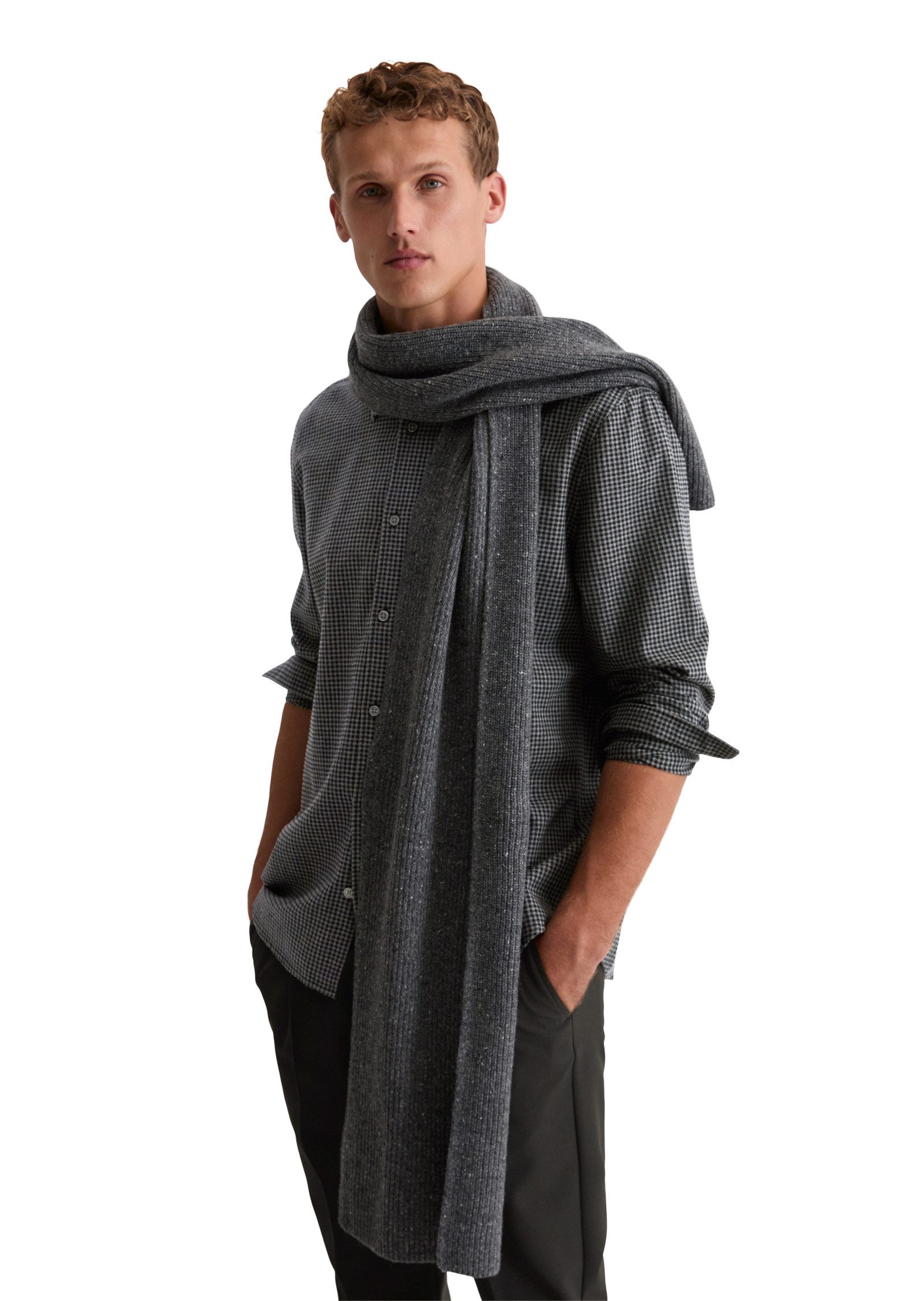 Marc O'Polo Strickschal aus recyceltem Schafwolle-Mix