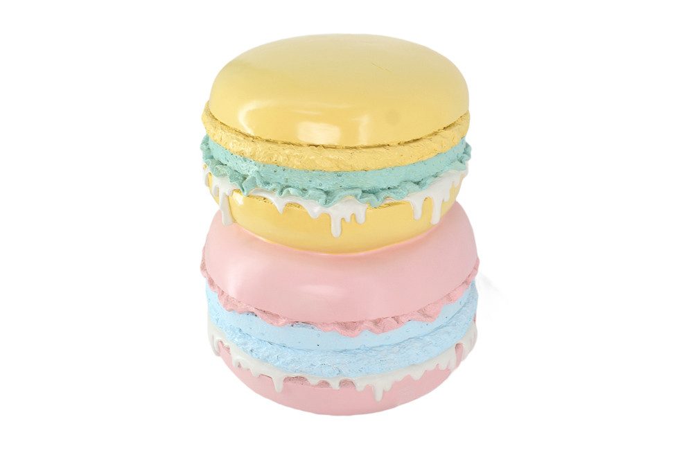 riess-ambiente Beistelltisch MACARONS 50cm gelb/rosa - Fiberglas, handgefertigt, außergewöhnlich (Einzelartikel, 1-St), Runder Kleintisch - ideal als Ablage für – Bild 4 von 5