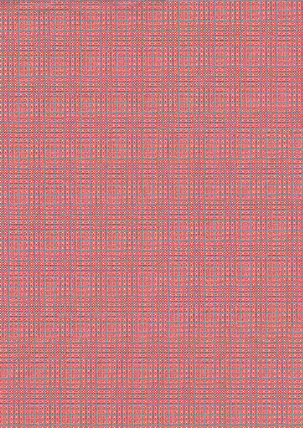 H-Erzmade rosa/grau, Blümchen Zeichenpapier 647 klein 30 Décopatch-Papier