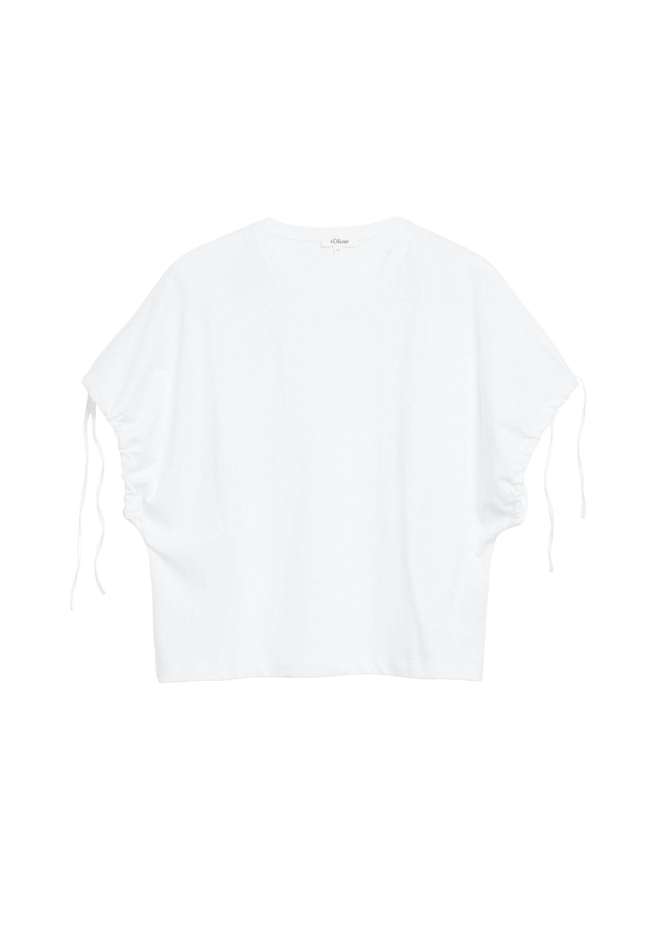 s.Oliver Kurzarmshirt T-Shirt T-Shirt im Relaxed Fit mit regulierbarem Ärmel