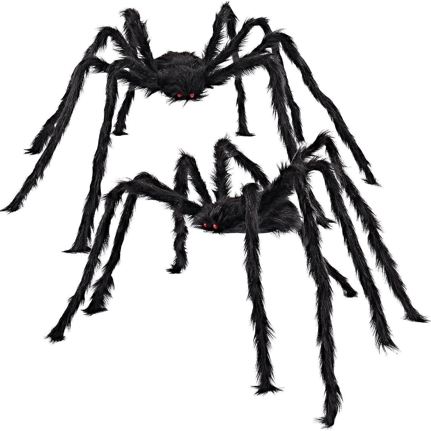 LuxusKollektion Tierfigur 2 Stück Haarige Spinne 160cm Halloween Deko Horror Gruselige Spider