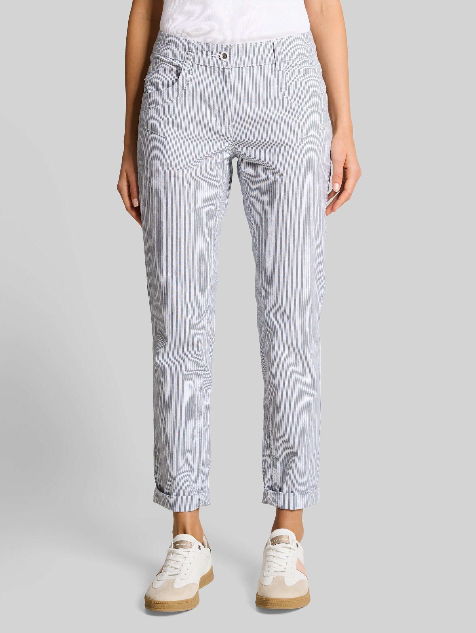 TOM TAILOR 7/8-Hose Hosen & Chino Tapered Relaxed Hose mit Streifenmuster