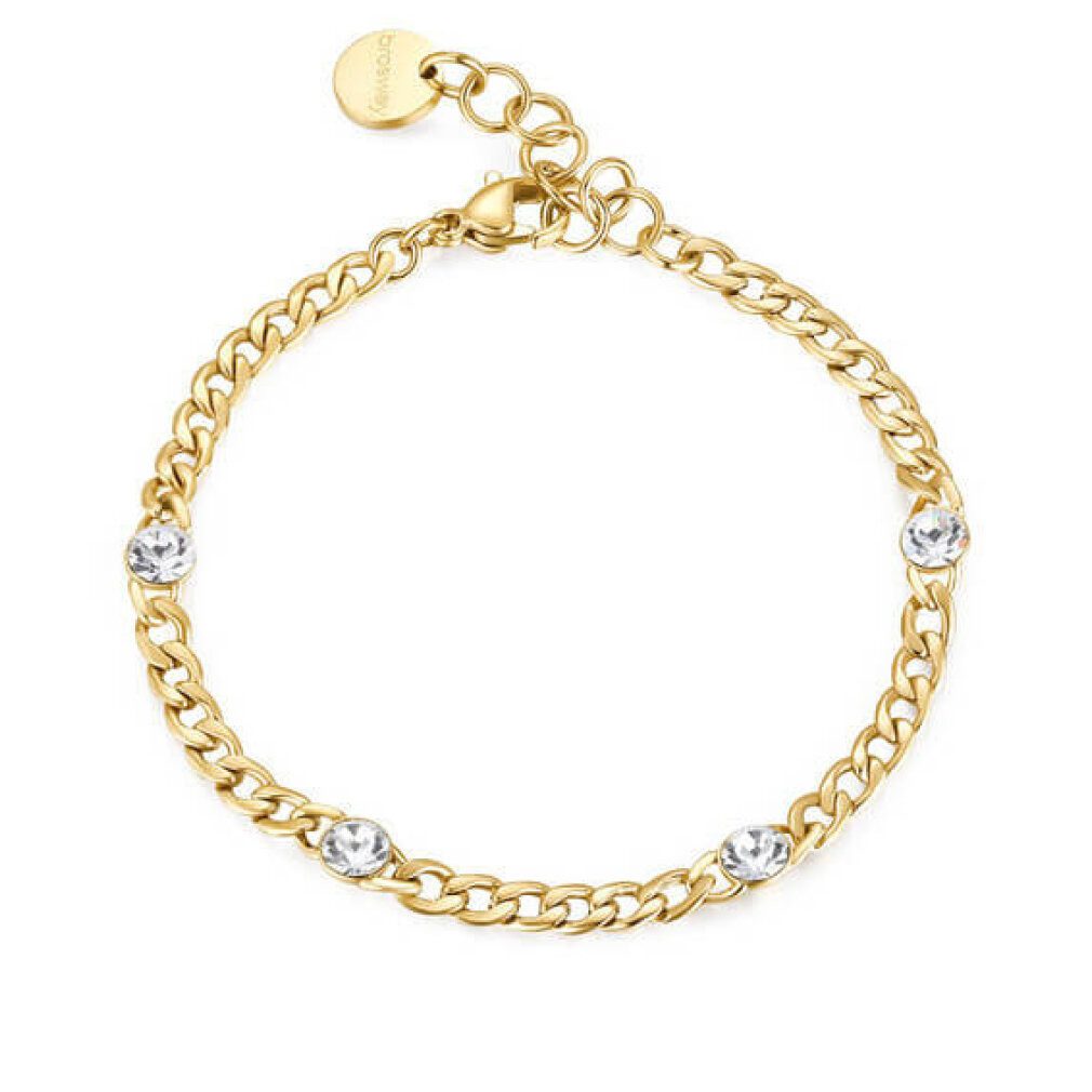 Brosway Armband Vergoldetes Armband mit Symphonia BYM86 Kristallen