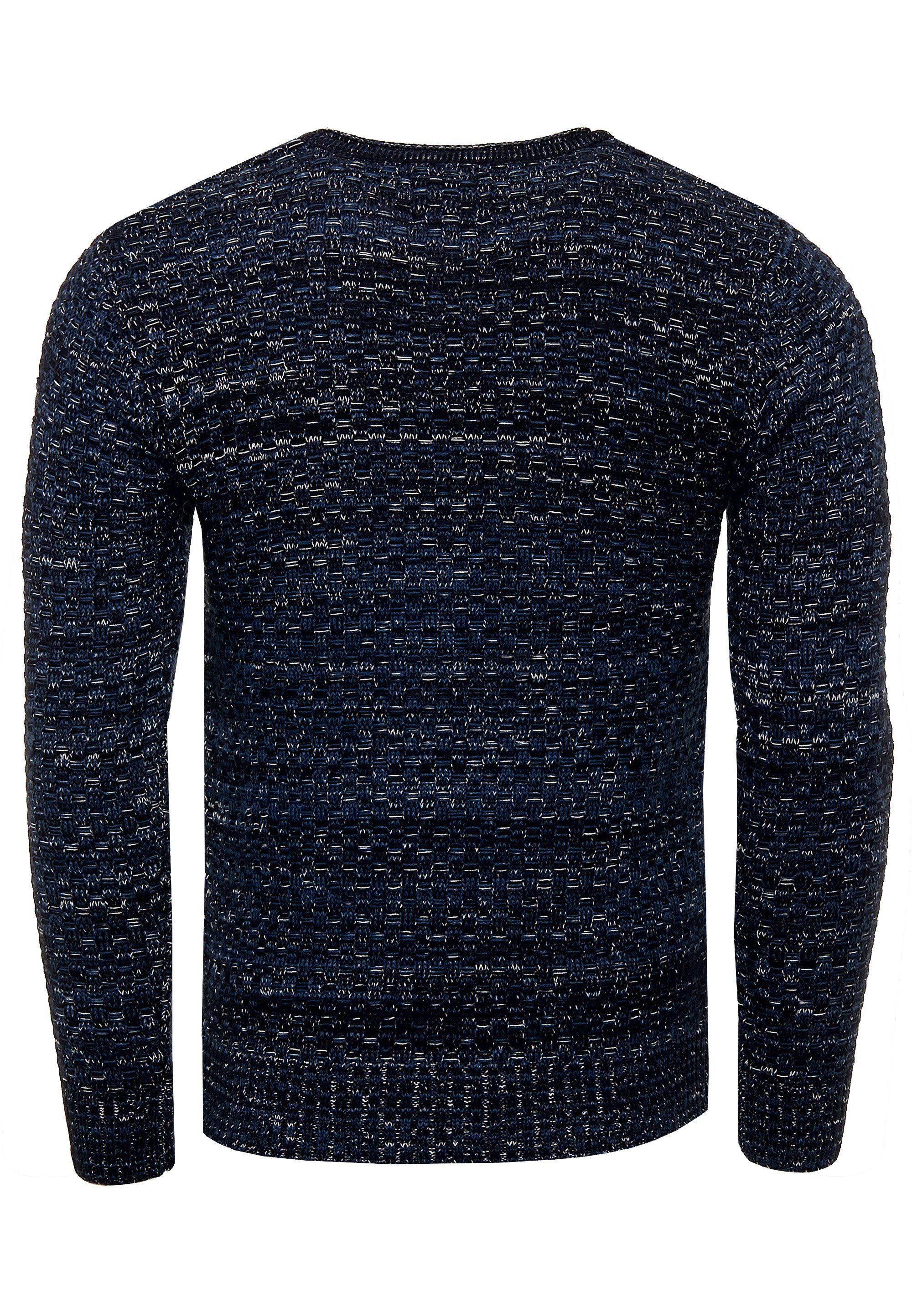 Rusty Neal Strickpullover im melierten Design