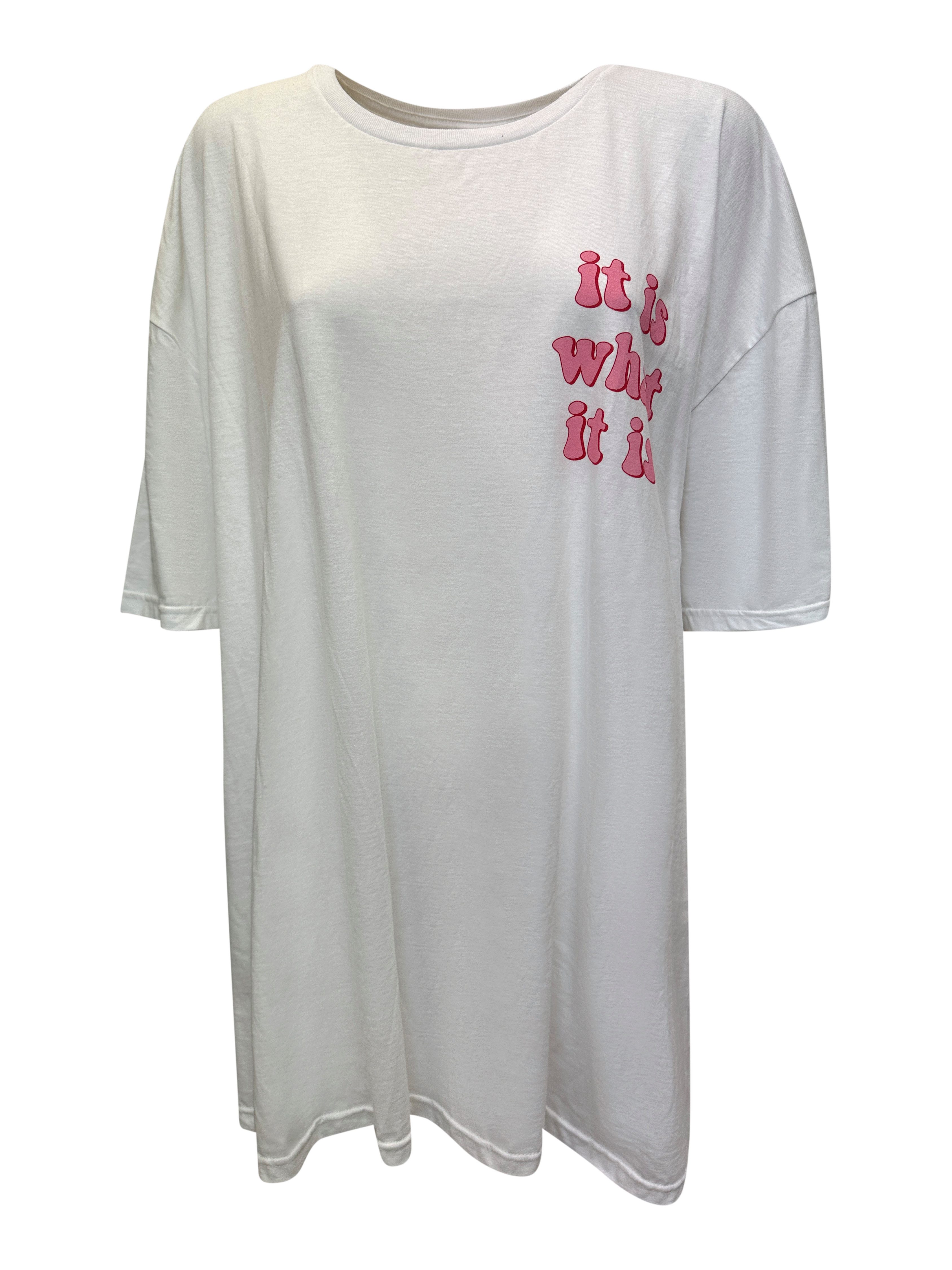 Worldclassca T-Shirt Worldclassca Oversized Print T-Shirt It is What is it günstig online kaufen