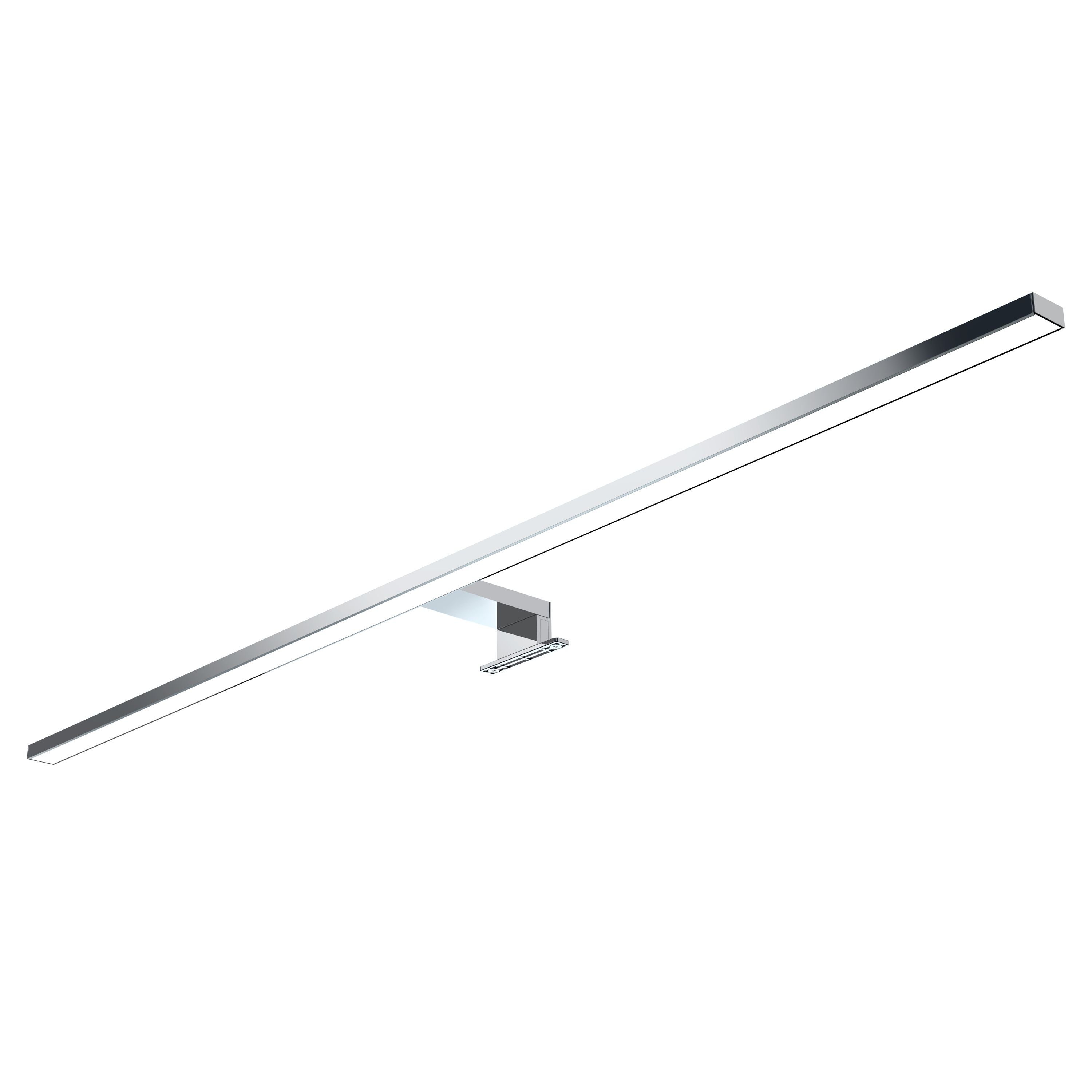 Badleuchte 80cm kalb LED verchromt, 230V Badlampe neutralweiß, Spiegellampe neutralweiß Spiegelleuchte