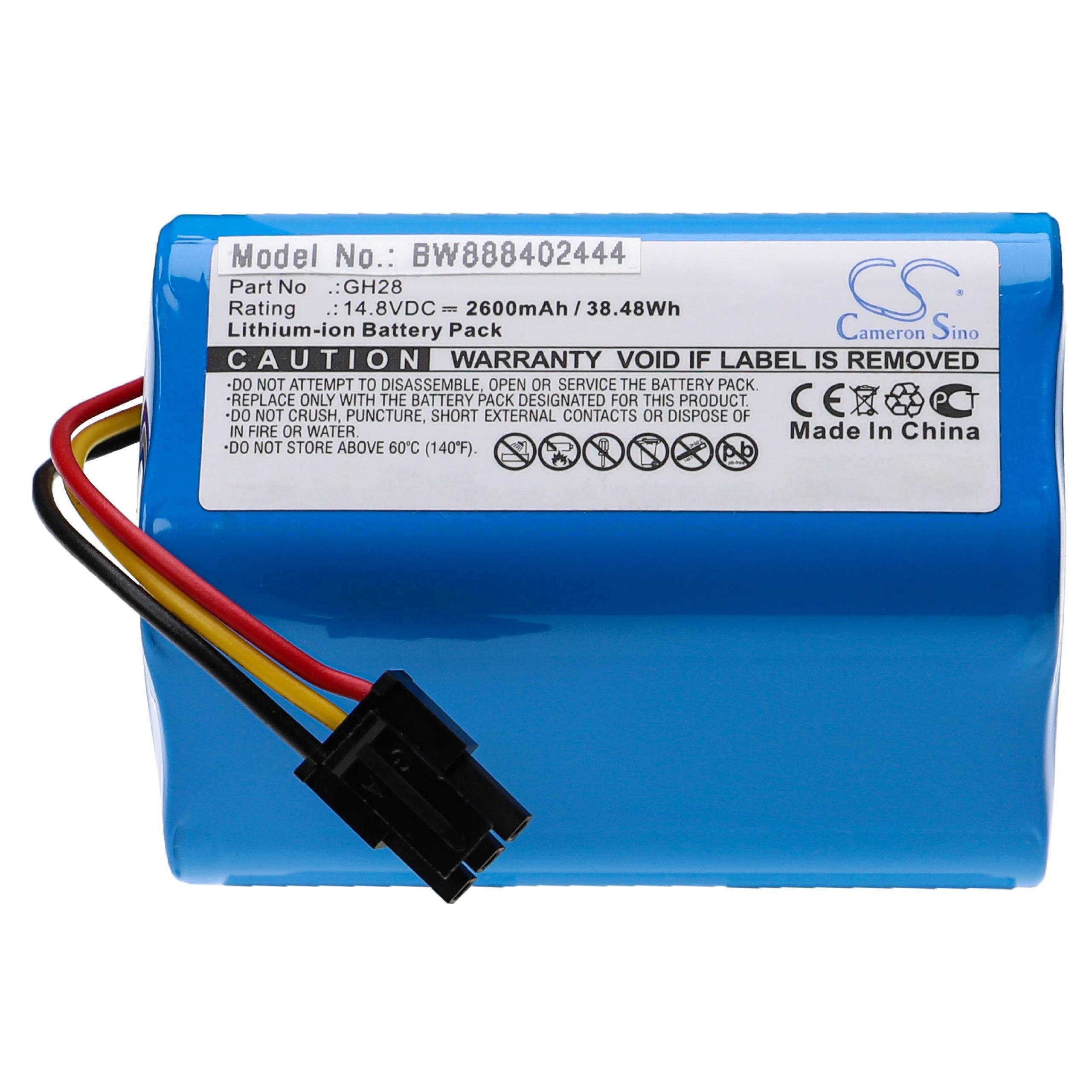 passend Fomt für Staubsauger-Akku R620C 14,8V, Saugroboter 2600 vhbw passend Staubsauger R620C mAh, (2600mAh, / Saugroboter für / Li-Ion) Fomt Staubsauger