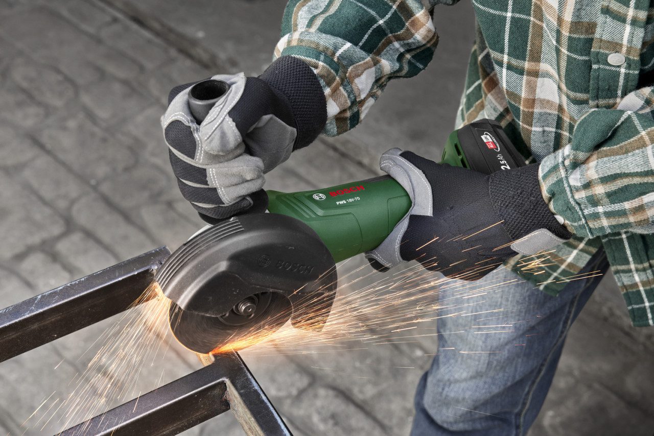 BOSCH Winkelschleifer Bosch Akku-Winkelschleifer PWS 18V-70 125 mm Solo