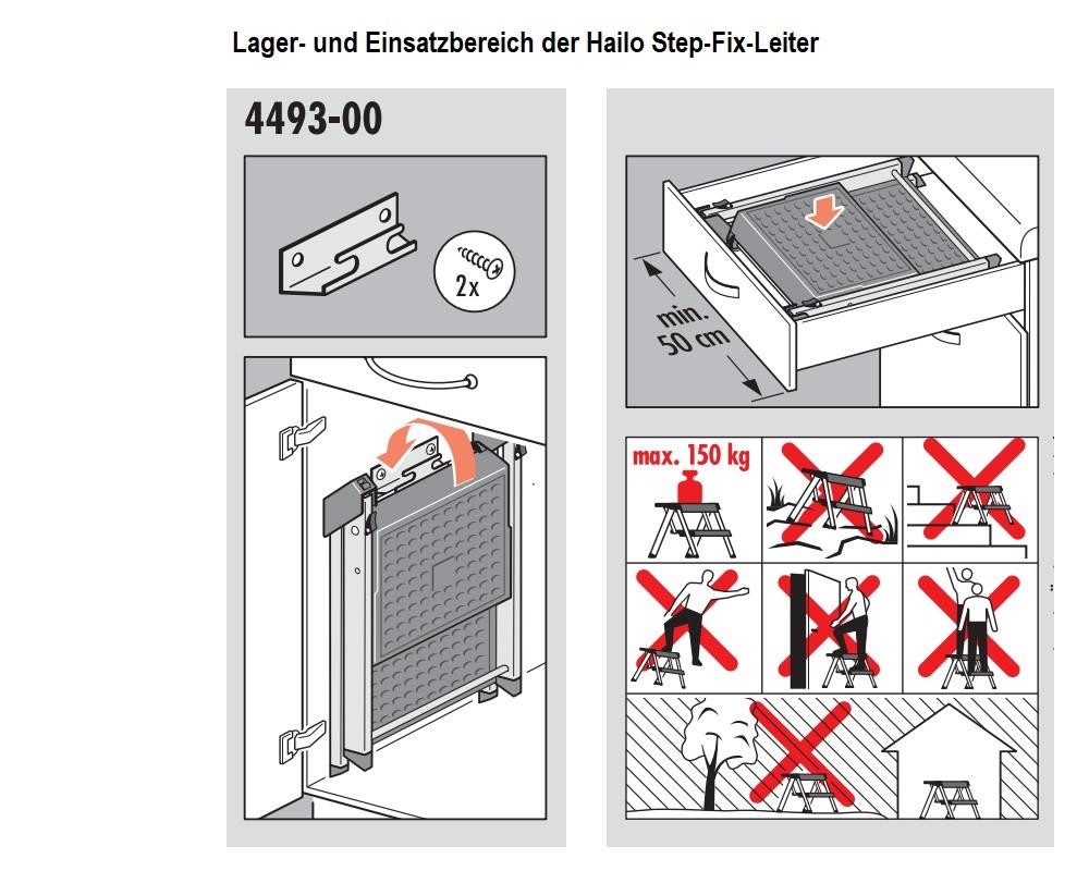 Hailo Einbaumülleimer Hailo Wandhalter 4495001 für Stepfix 3.Generation dunkelgrau, Hailo Wandhalter 4495001 für Stepfix 3.Generation dunkelgrau