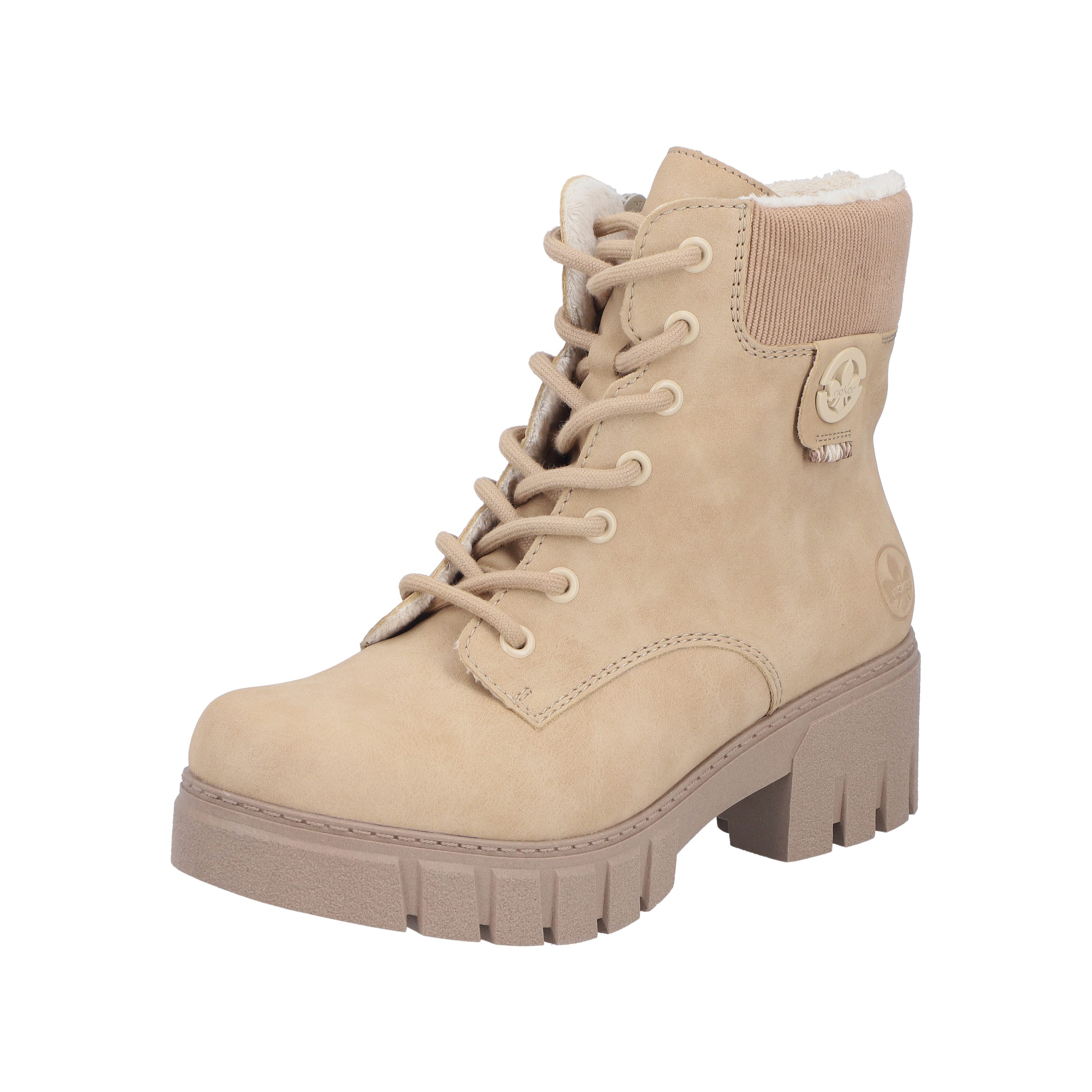 Rieker Schnürboots Schnürstiefelette, Winterboots mit gepolstertem Schaftrand