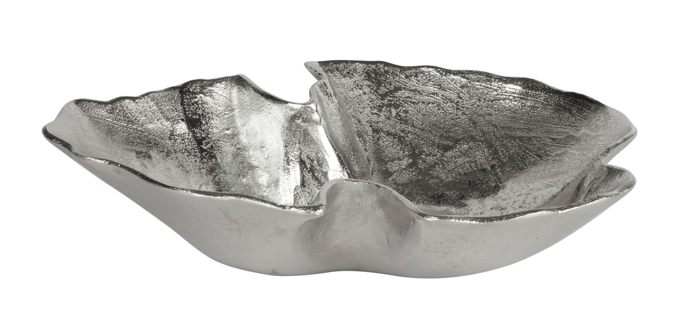 Nickel Schale St) 38x29x8cm Dekoschale antik (1 Alu LaCasa silber Paperoptik