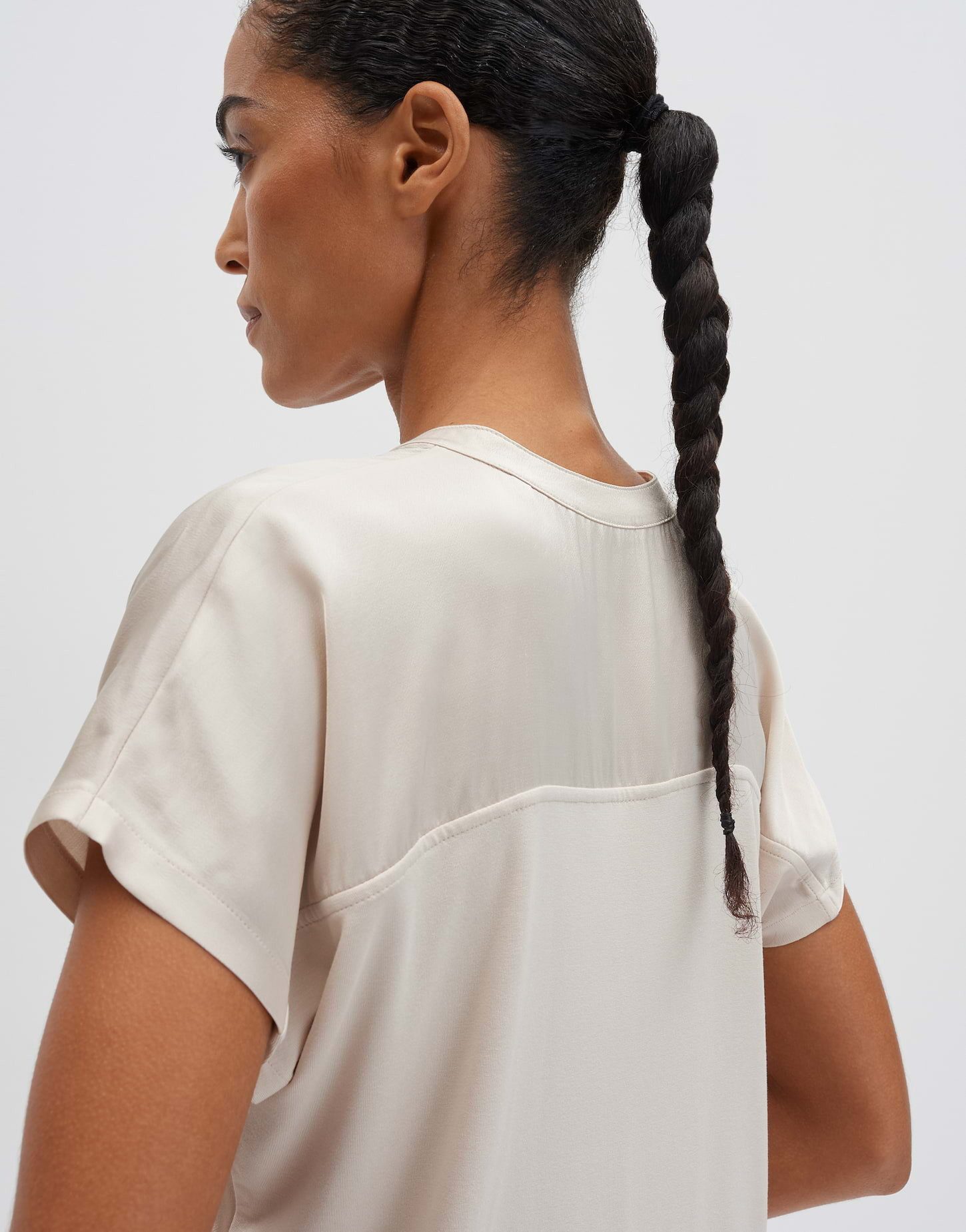 someday Kurzarmshirt KORALIE Regular im Materialmix