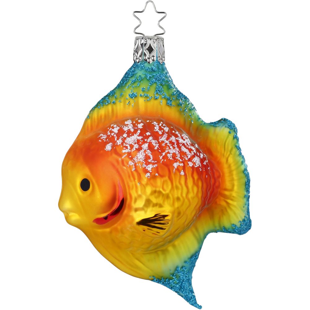 INGE-GLAS® Christbaumschmuck bunter Korallenfisch (1-tlg), mundgeblasen, handbemalt