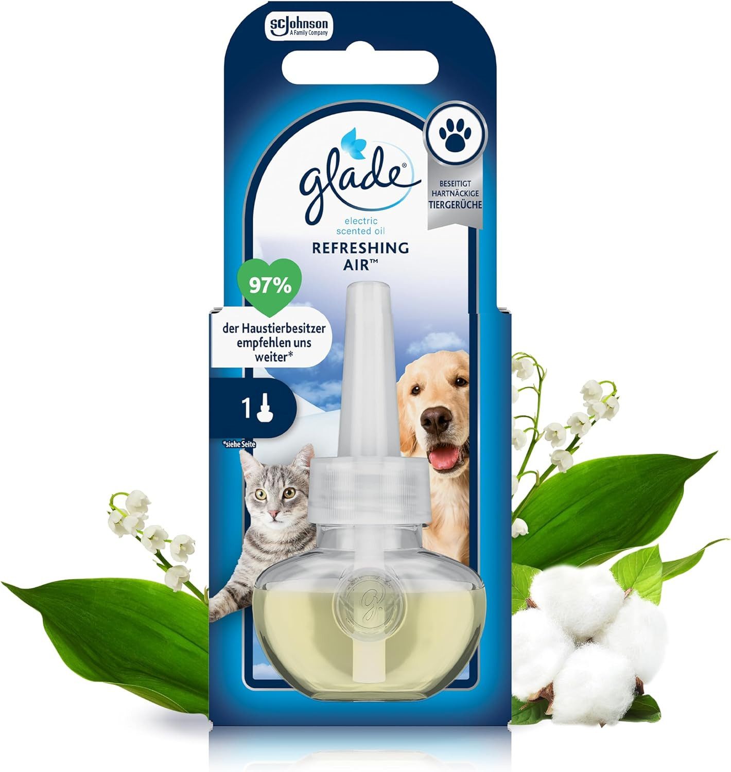 Glade Raumduft Electric Scented Oil Nachfüller, Refreshing Air, 20 ml