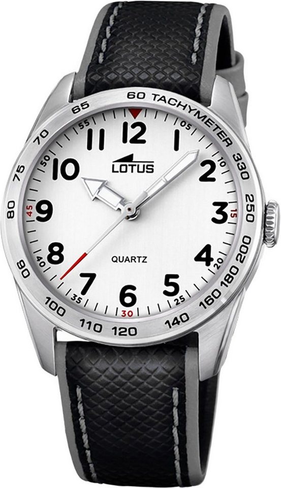 Lotus Quarzuhr Lotus Leder Jugend Uhr L18276/1, Jugenduhr mit Lederarmband,  rundes Gehäuse, mittel (ca. 33mm), Elegant