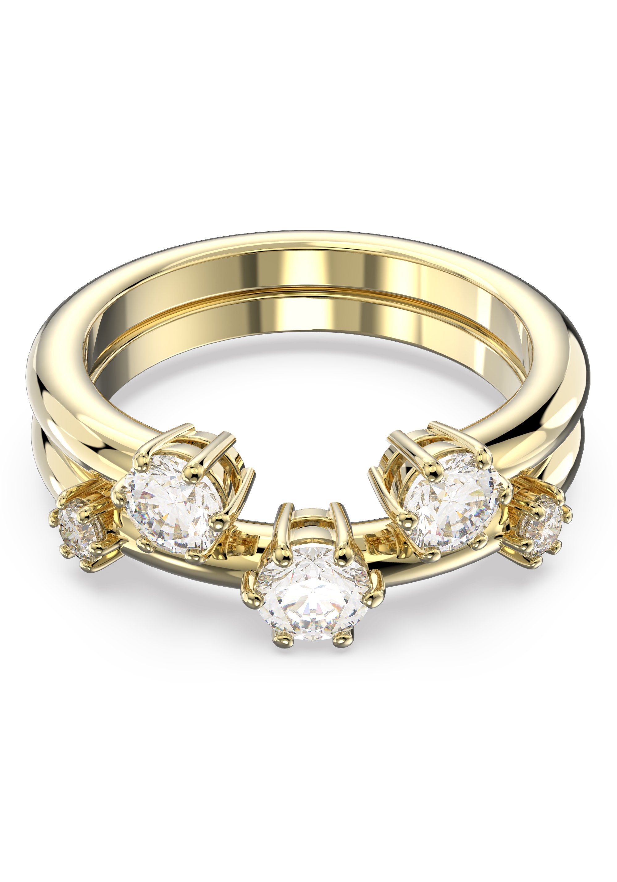 Swarovski Fingerring Constella Ring Set, 5640959/60/61/62/63, 5640964/65/66/-67/68, mit Swarovski® Kristall gelbgoldfarben
