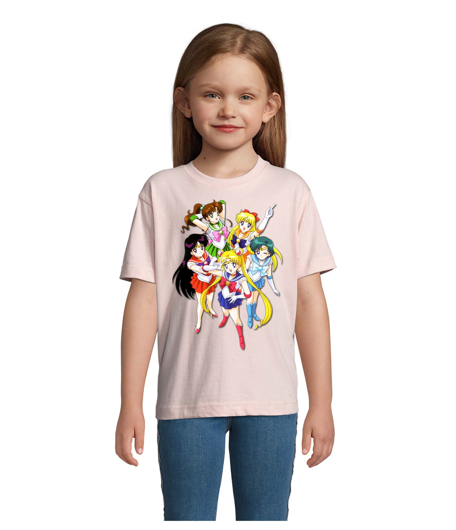 Blondie & Brownie T-Shirt Mädchen Kinder Fun Comic Sailor Moon Friends Anime Manga Mädchen Sailor Moon T-Shirt Anime Manga Friends buntes Design