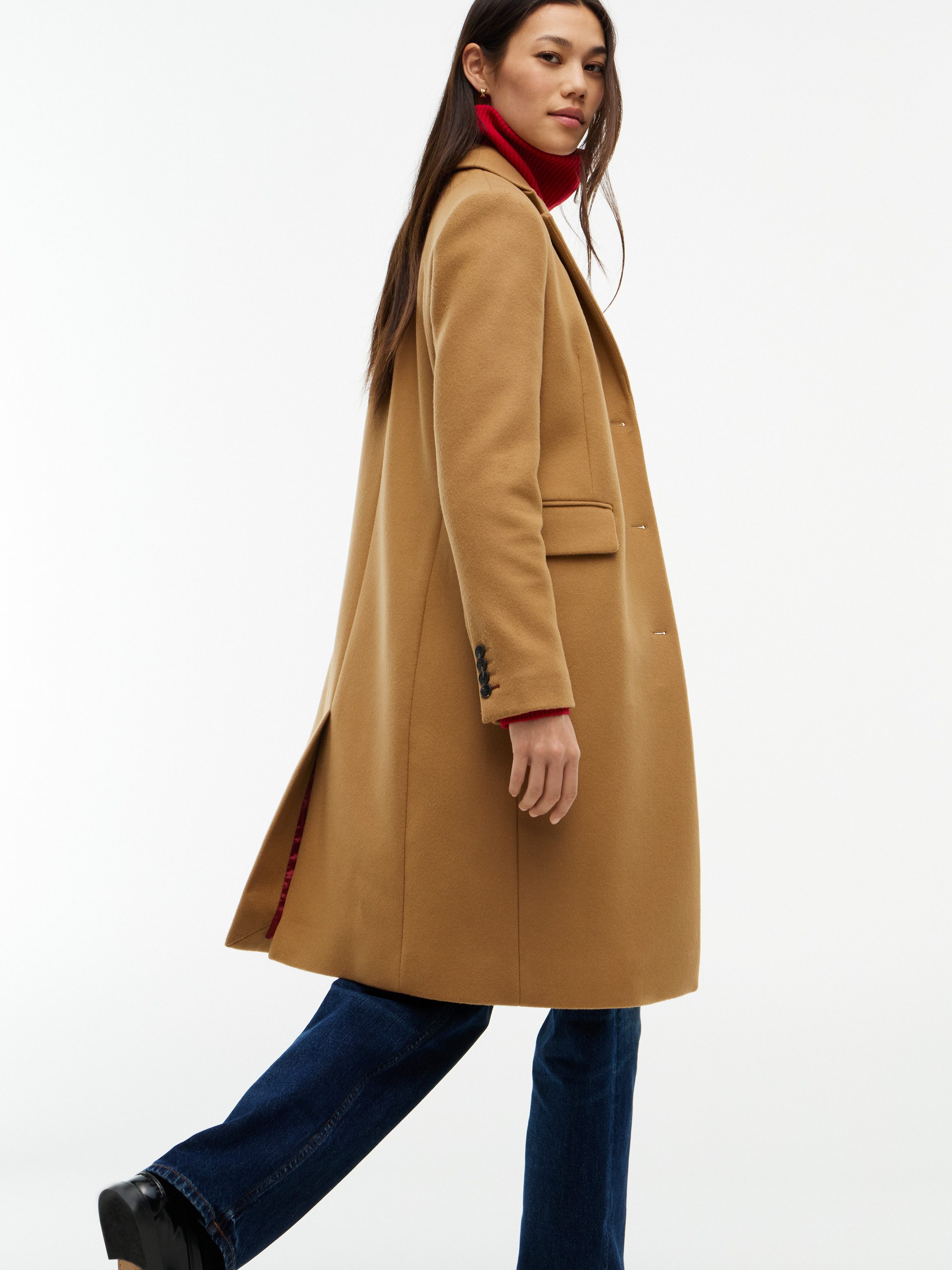 Tommy Hilfiger Kurzmantel WOOL CLASSIC SB COAT Materialmix, mit Wolle, auch in großen Größen