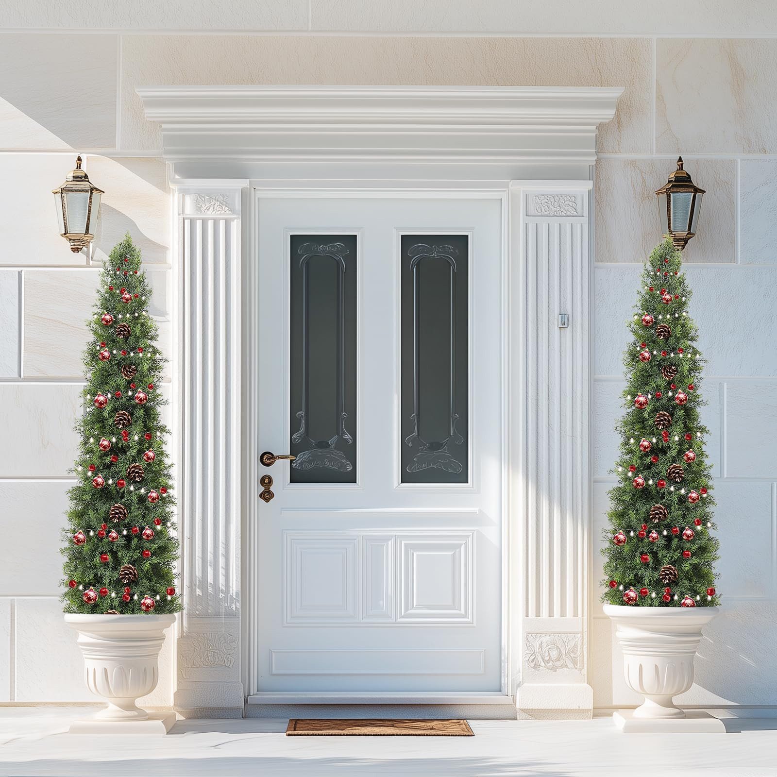 Kunstbaum 2er Set Künstliche Kiefer, Kunstpflanzen, künstlicher Baum, Garve günstig online kaufen