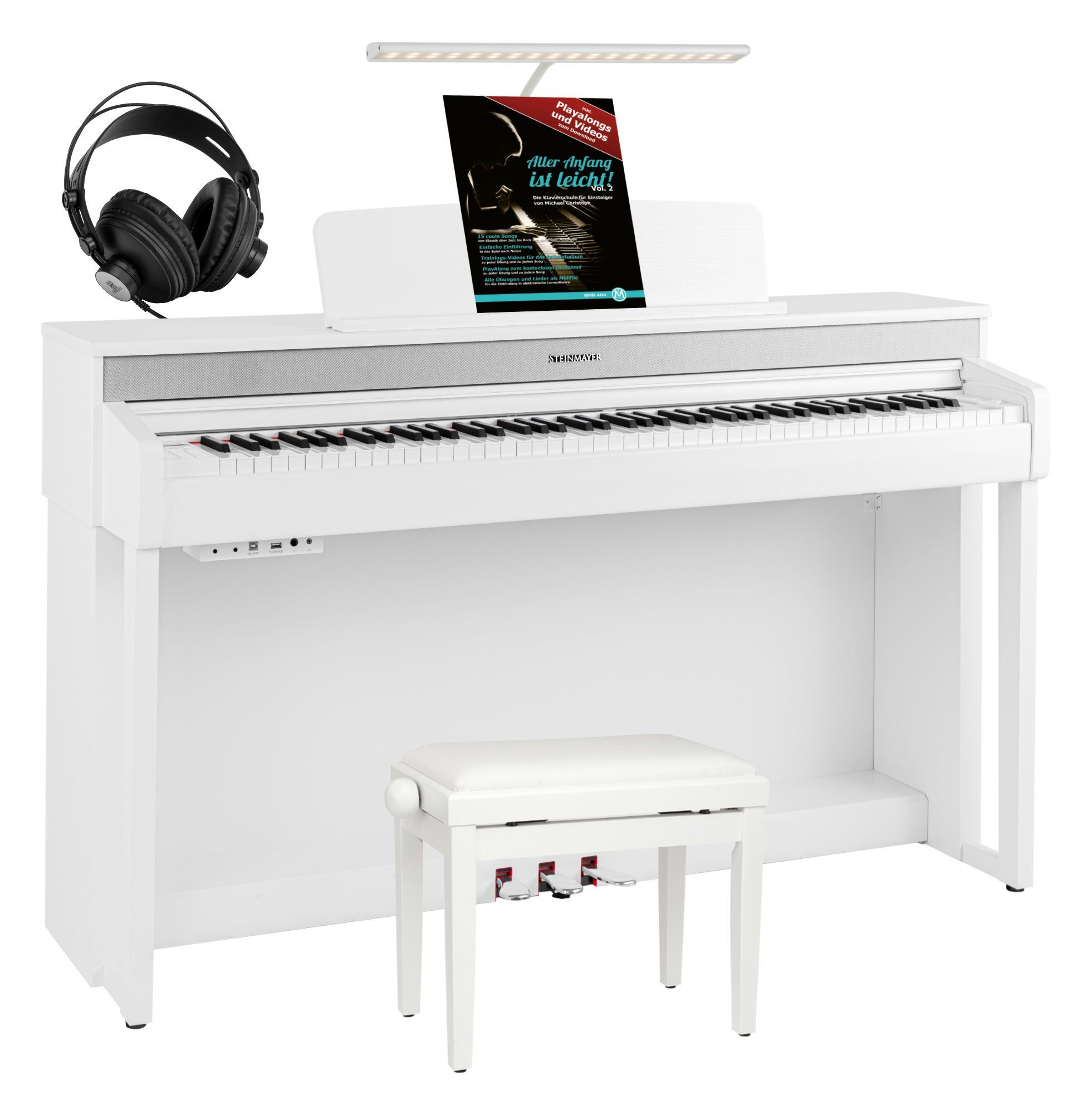 Digitalpiano DP-361 E-Piano Set - 88 Tasten mit Hammermechanik - Ebony/Ivory Touch
