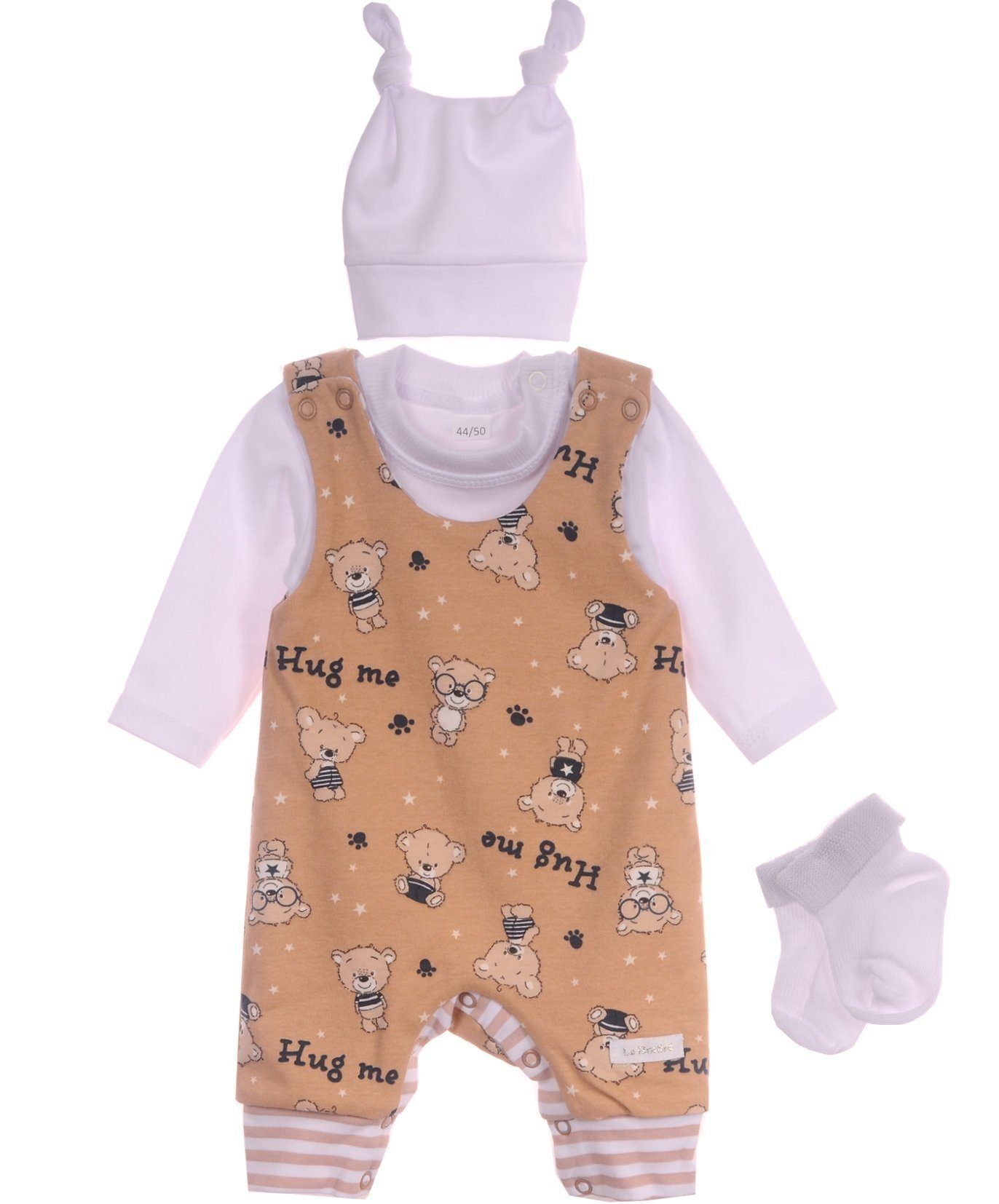 Shirt, Strampler, Jäckchen, Mütze & Schühchen Erstausstattungspaket Baby Strampler Mütze Socken Shirt in Beige