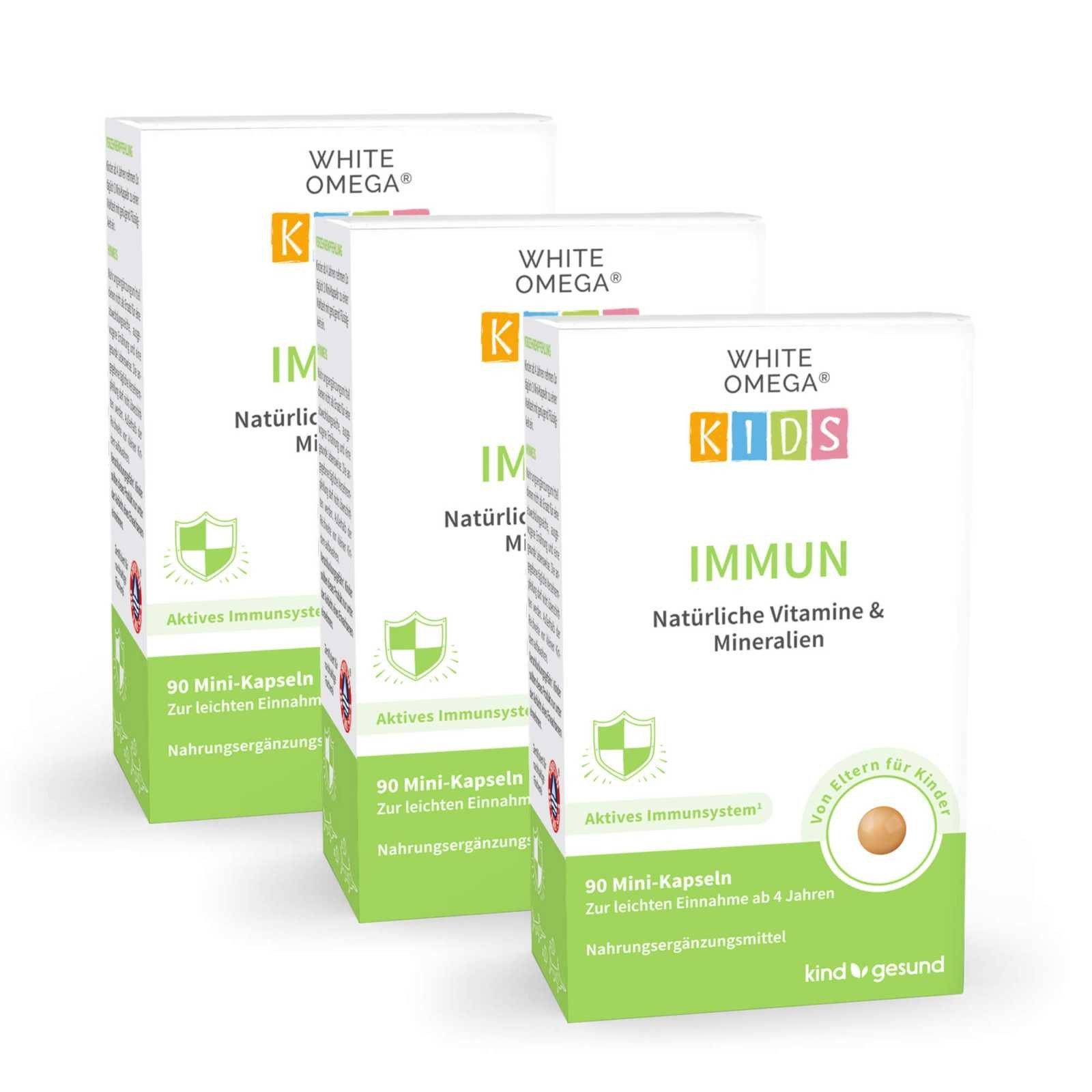 kindgesund Vitamine für Kinder Immunsystem - WHITE OMEGA® Kids Immun Kapseln