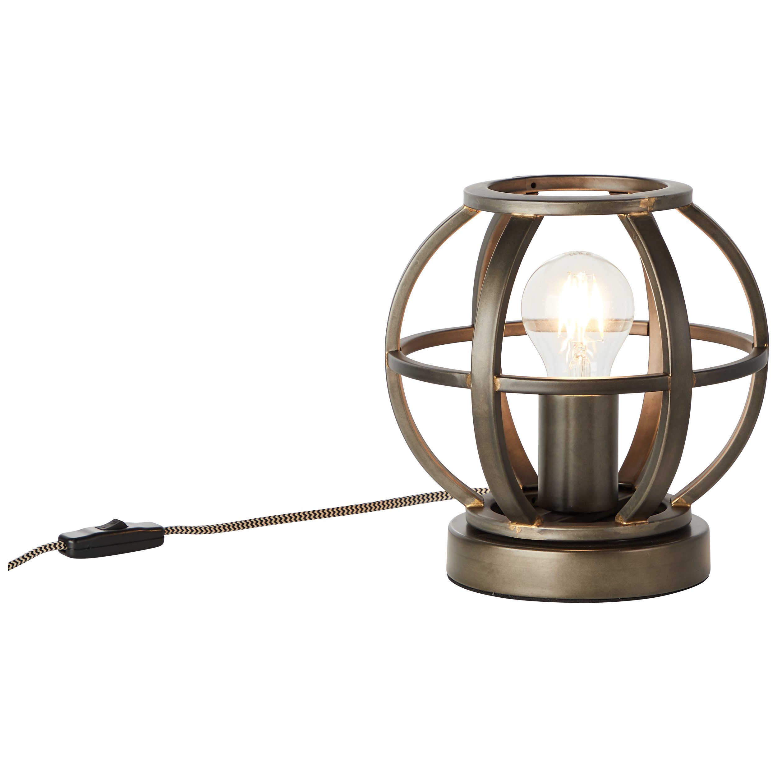 Tischlampe, Tischleuchte, 21 21 cm Metall ohne Schalter, Höhe, Leuchtmittel, Lightbox cm, W, max. E27, 40 Ø