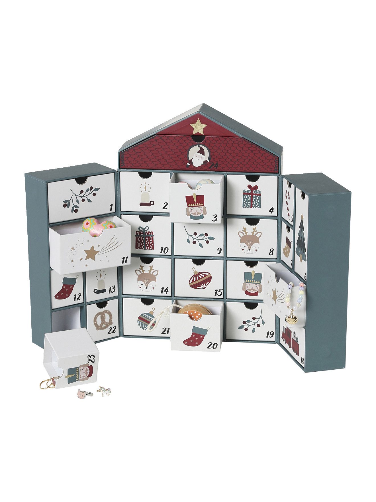 vertbaudet Adventskalender Kinder Haus-Adventskalender aus Pappe