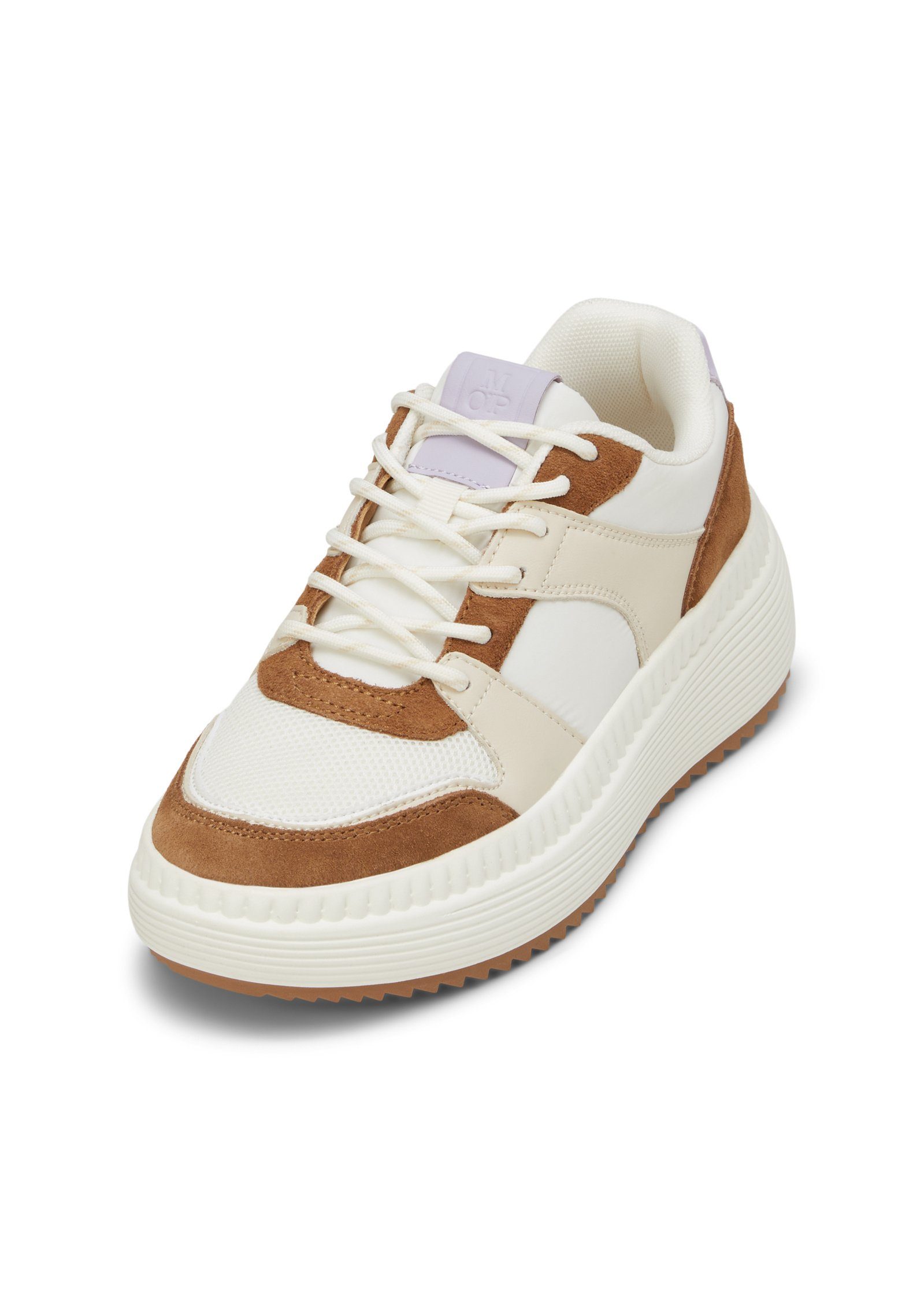 Marc O'Polo mit Farb- und Material-Mix Sneaker braun