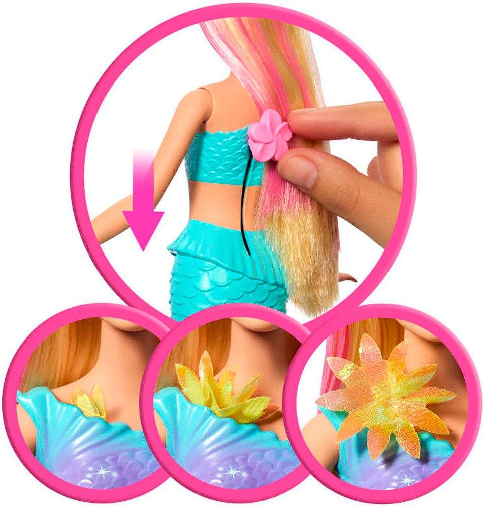 Barbie Anziehpuppe Meerjungfrau mit magischen Blüten, blond