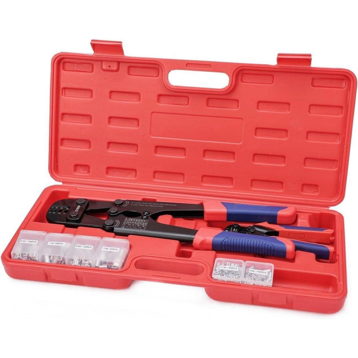 LuxusKollektion Crimpzange Drahtseil-Crimpzange Set mit Cutter
