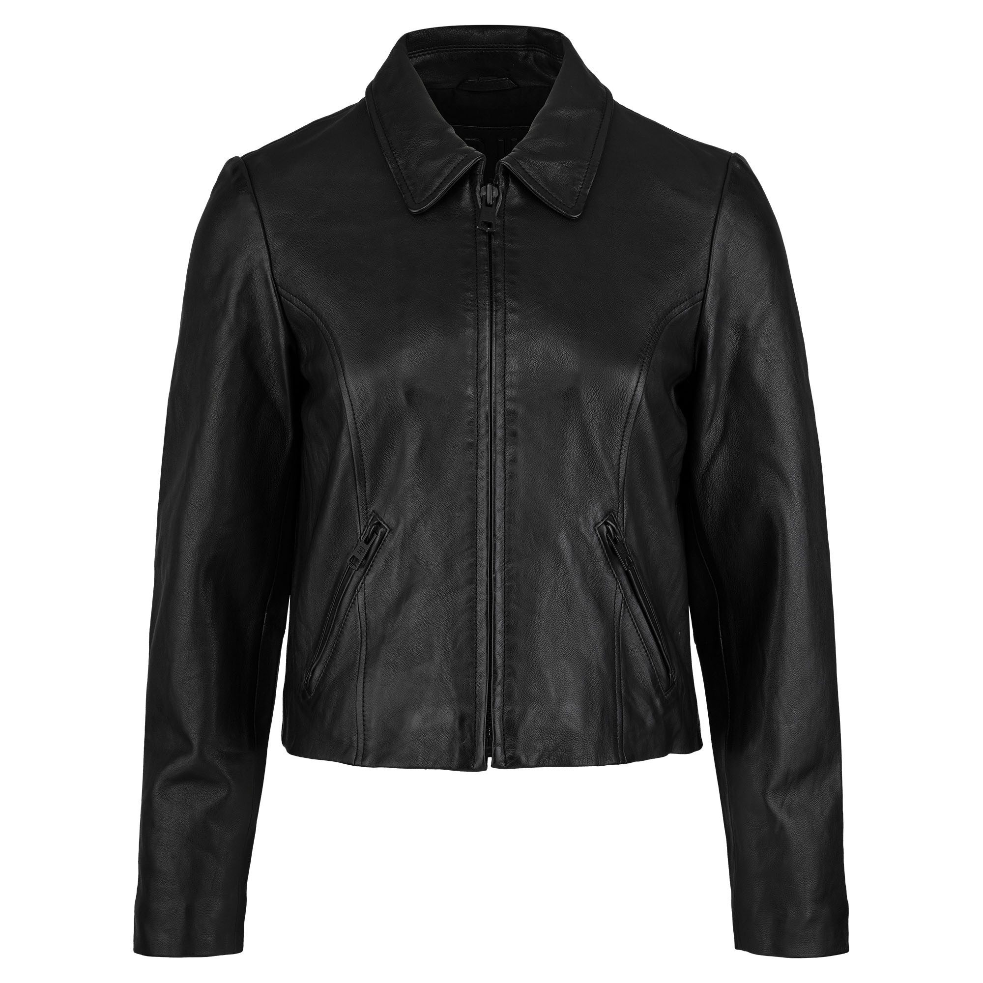 trueprodigy Lederjacke Pina feminine Passform mit klassischen Hemdkragen günstig online kaufen