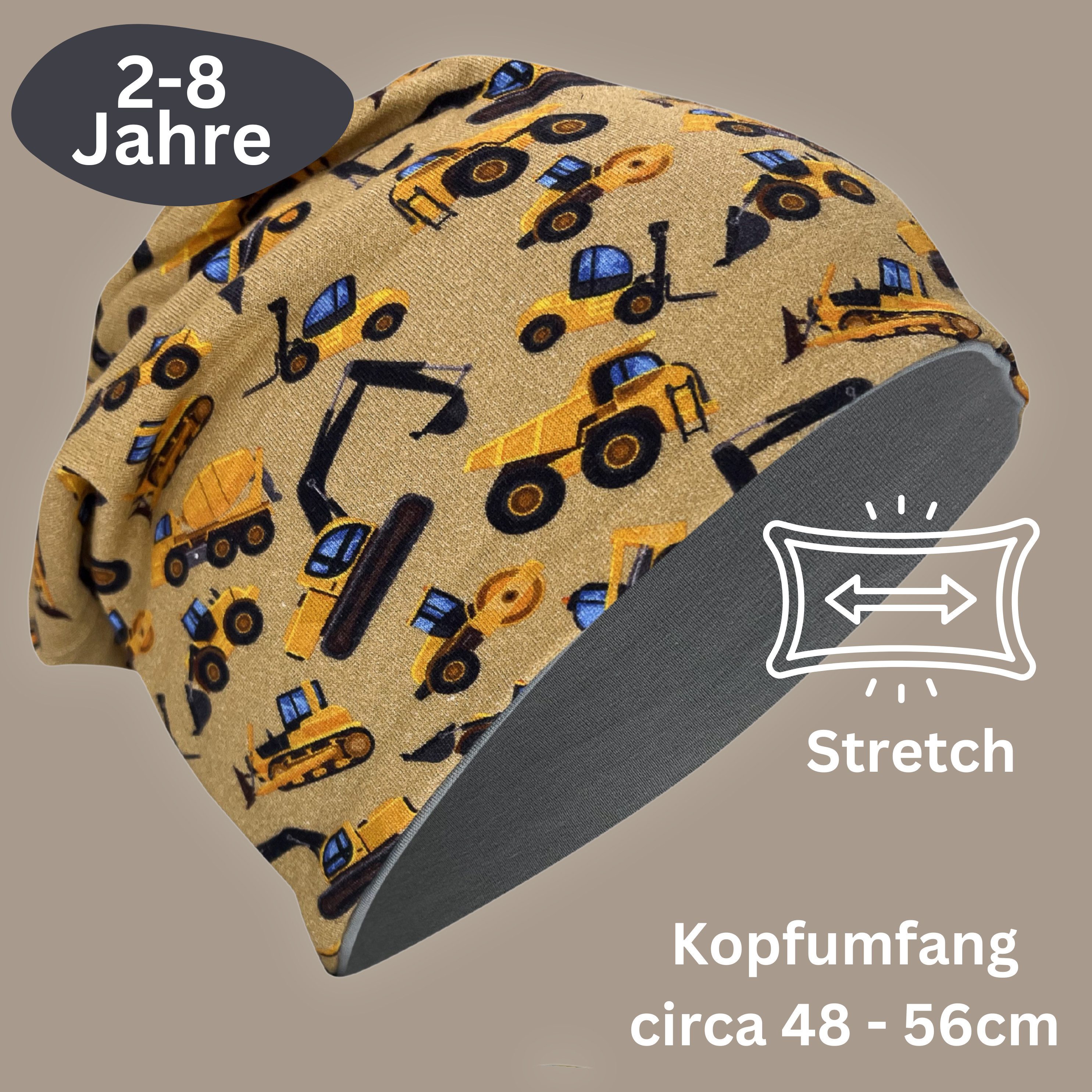 HECKBO Beanie HECKBO Kinder Mädchen Jungen Beanie Mütze & Loop-Schal Set