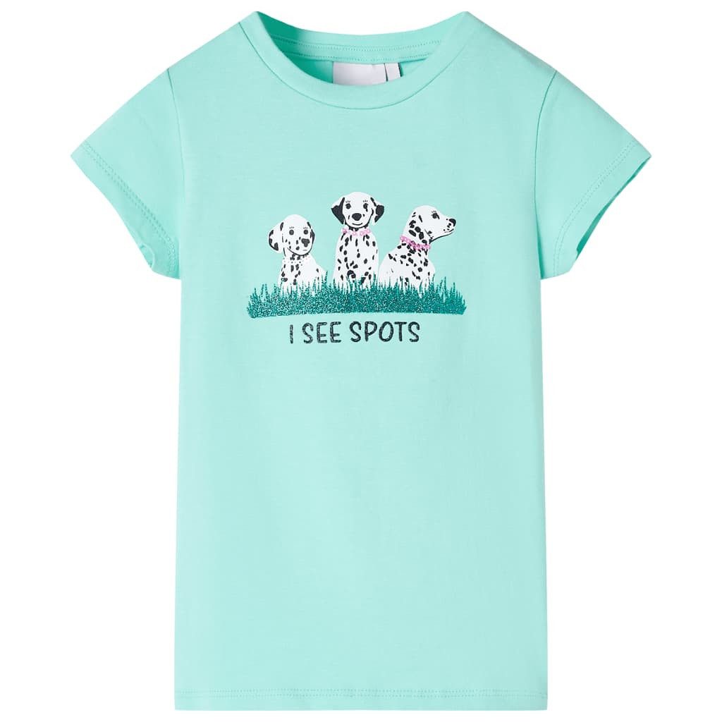 T-Shirt Kinder-T-Shirt Helles Minzgrün 116