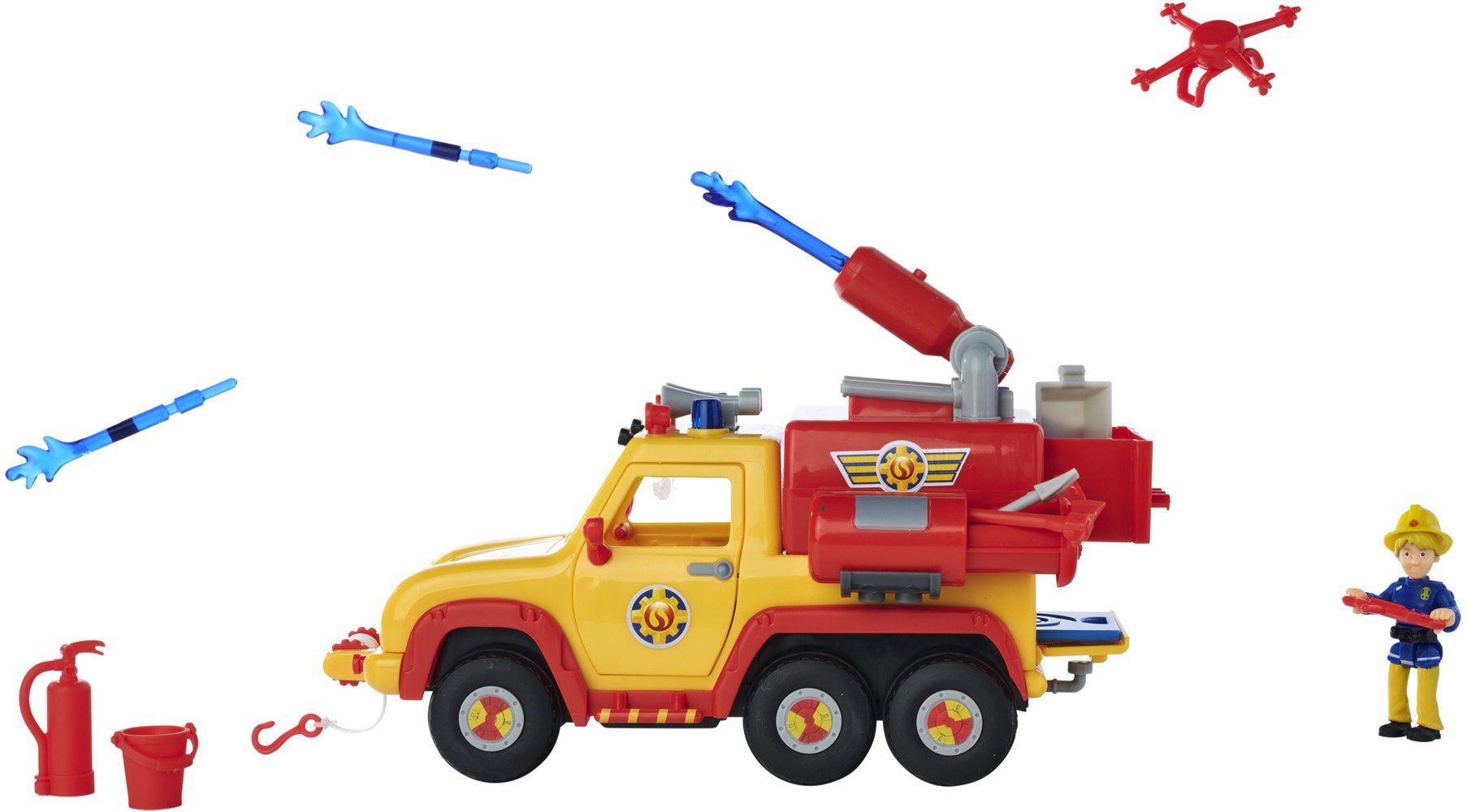 SIMBA Spielzeug-Feuerwehr Feuerwehrmann Sam, Venus 2.0, mit Sound- und Lichteffekten – Bild 5 von 5