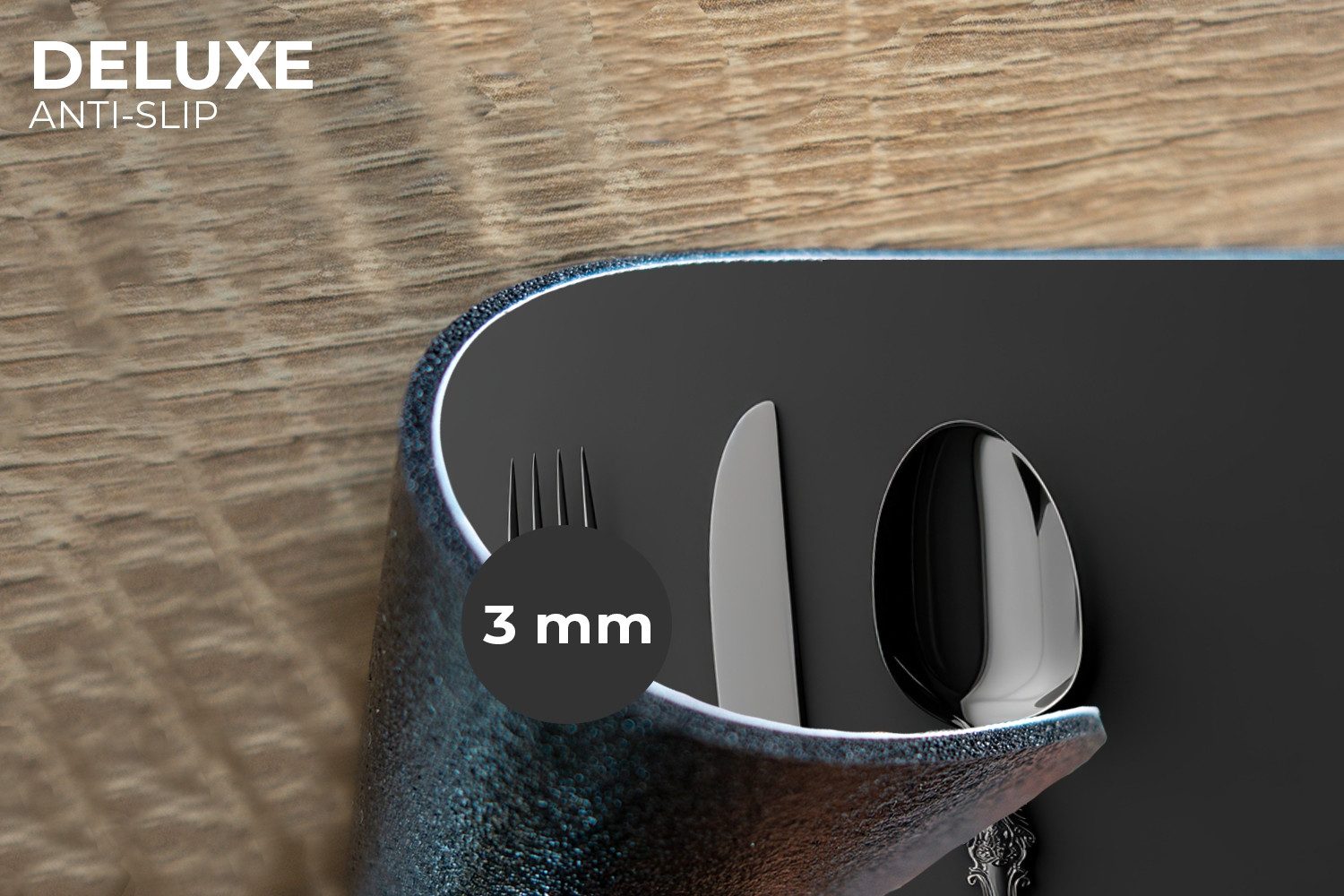 MuchoWow Platzset Besteck - Schwarz, (6-St), günstig online kaufen