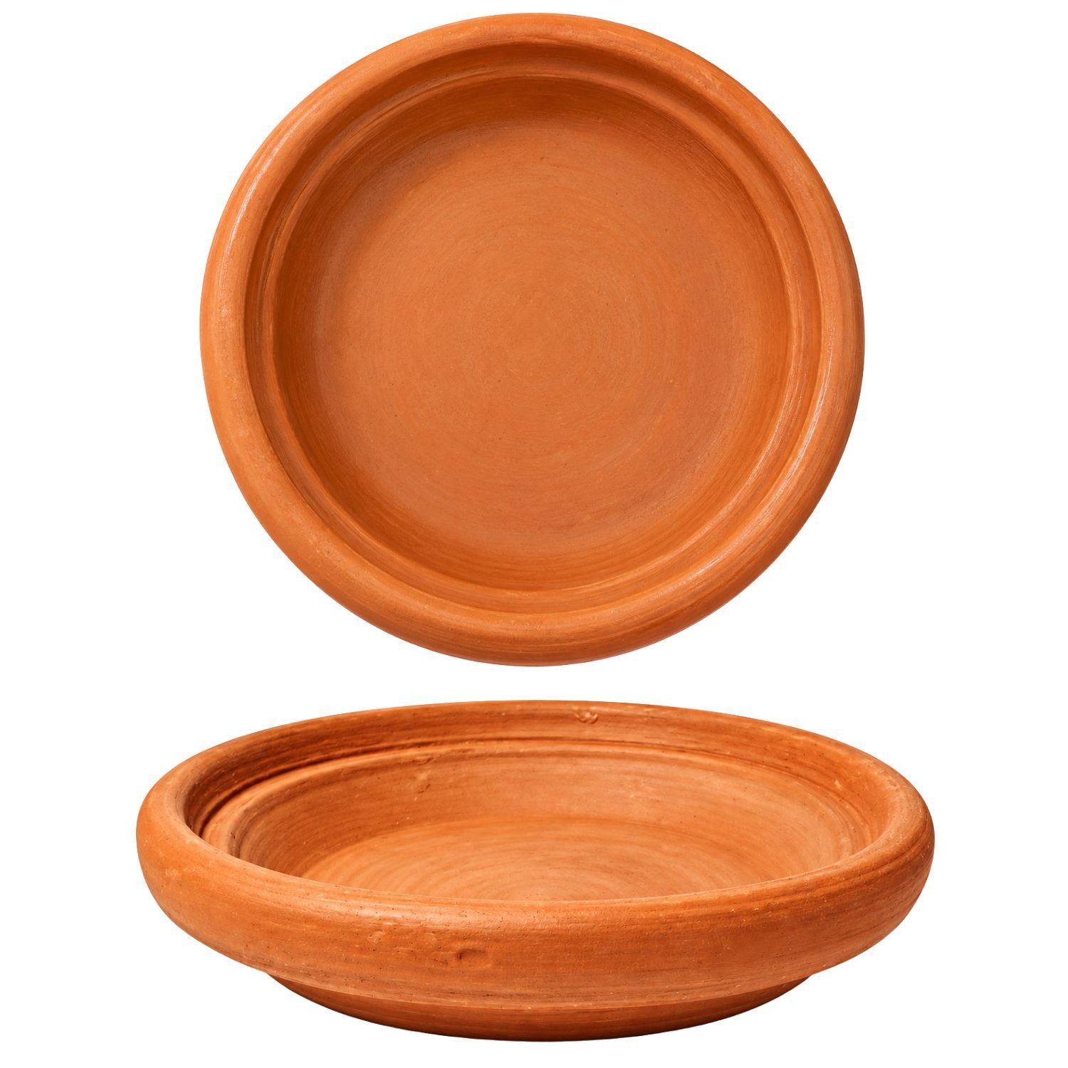 Marrakesch Orient & Mediterran Interior Teller Plato de tajine en barro sin esmaltar, para cocinar y servir, 25 cm, (1 St), Handarbeit