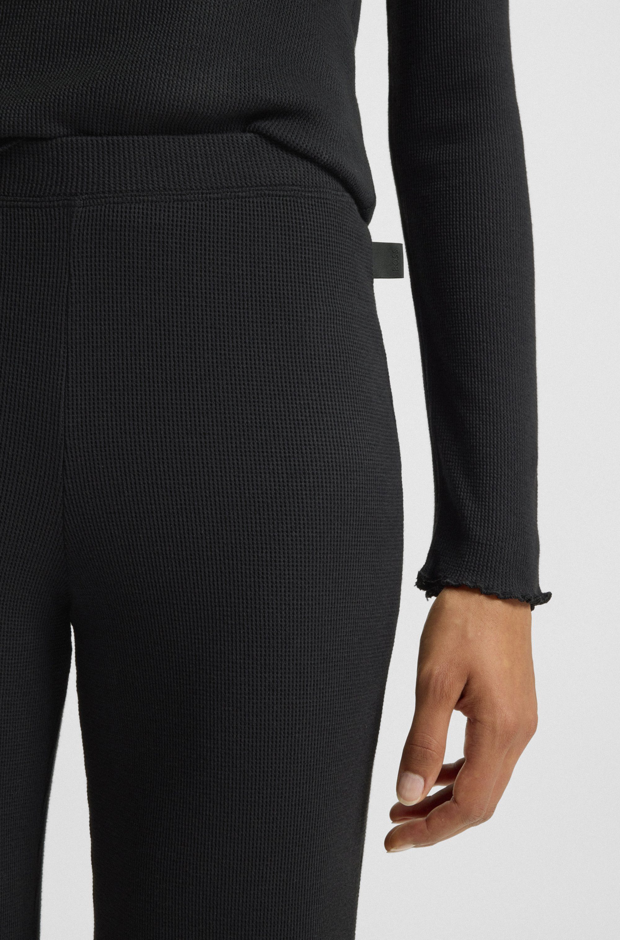 BOSS Pyjamahose Cosy Waffle aus Baumwoll-Mix mit Waffelstruktur günstig online kaufen