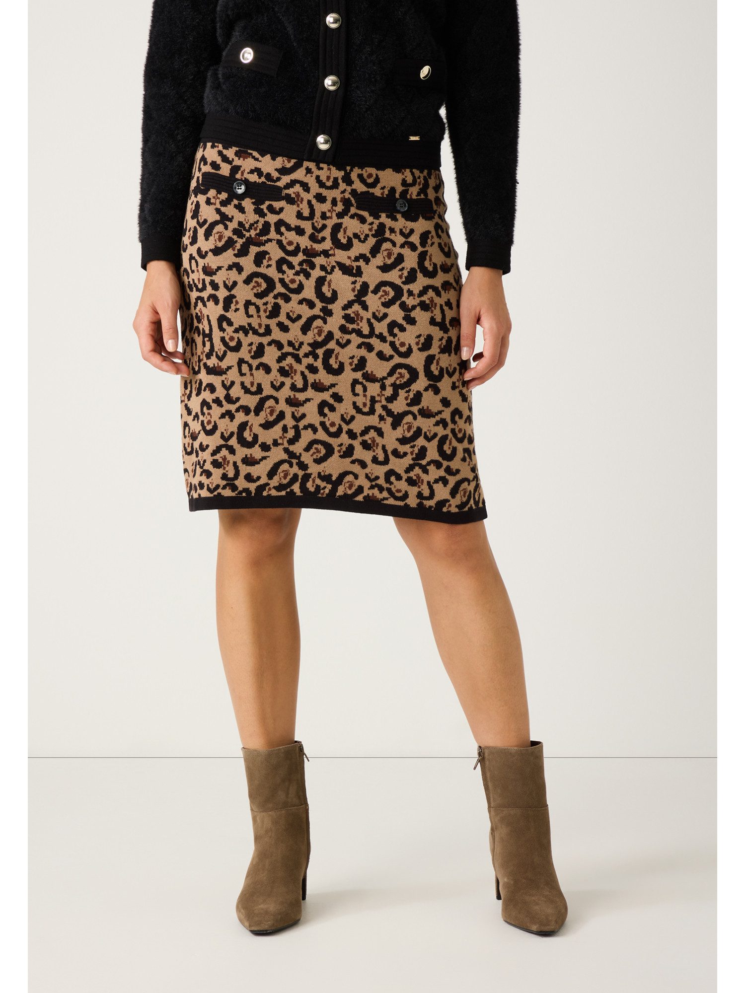 MORE&MORE Bleistiftrock figurbetonter, kurzer Schlupfrock günstig online kaufen