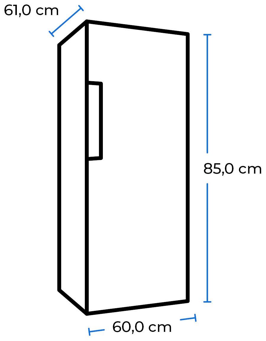 exquisit Kühlschrank KS18-4-H-170E 60,0 optik edelstahl 85,0 cm inoxlook, hoch, breit cm