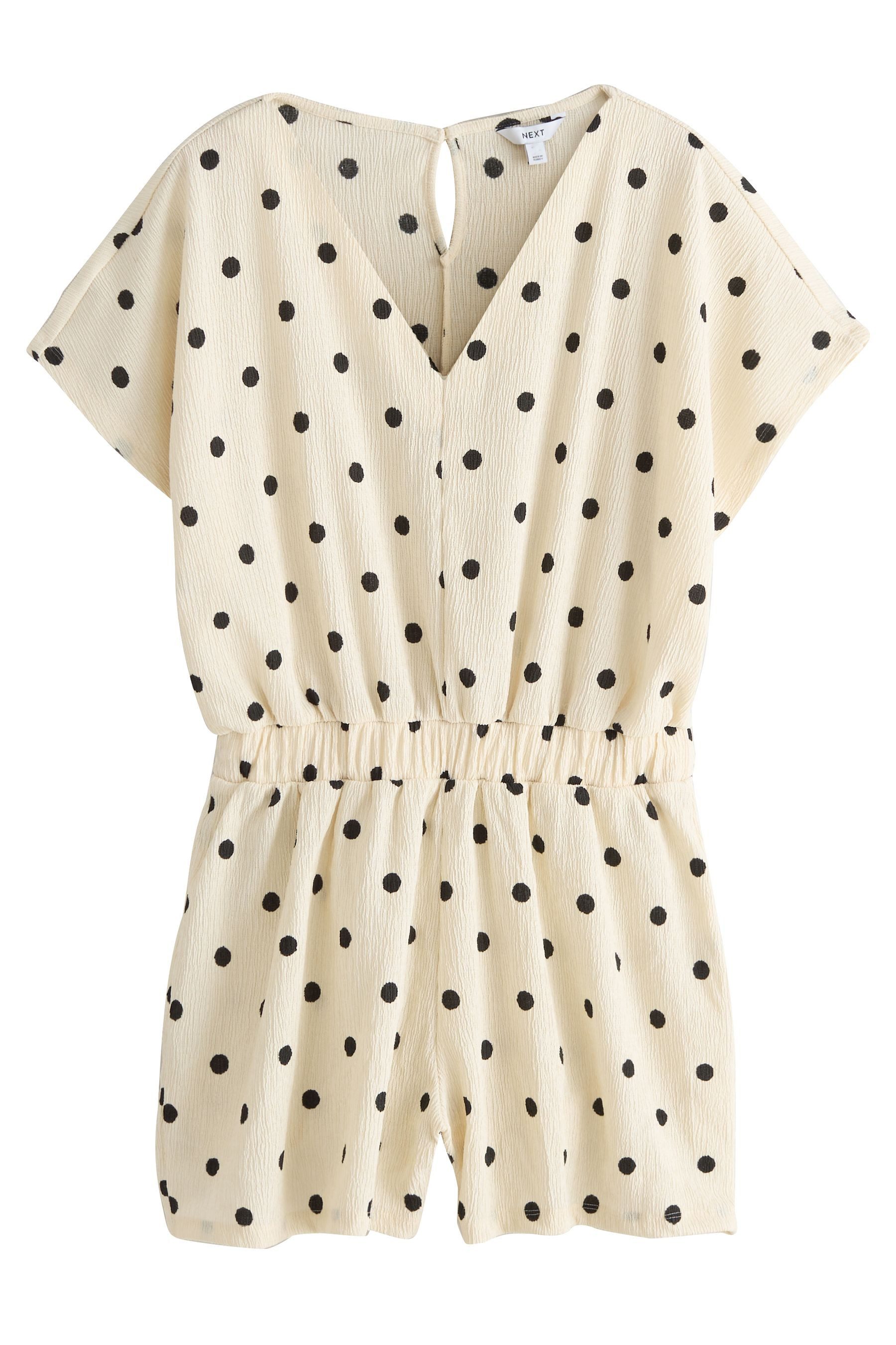Next Playsuit Strukturierter Playsuit mit V-Ausschnitt (1-tlg)