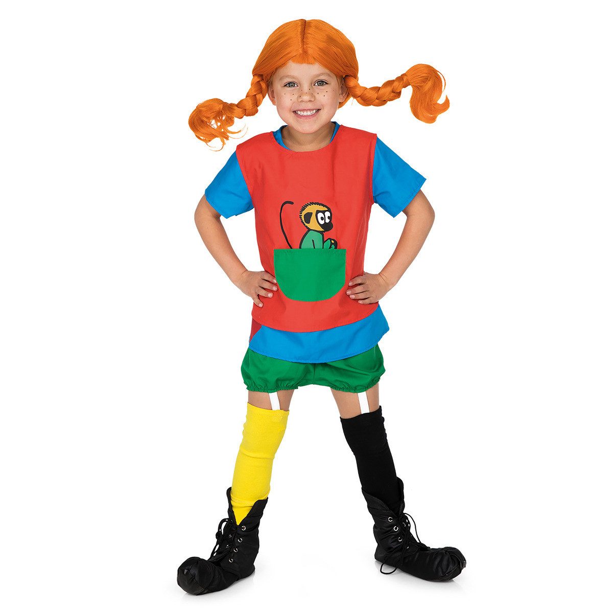 Pippi Langstrumpf Kostüm-Perücke Pippi Langstrumpf Mädchen