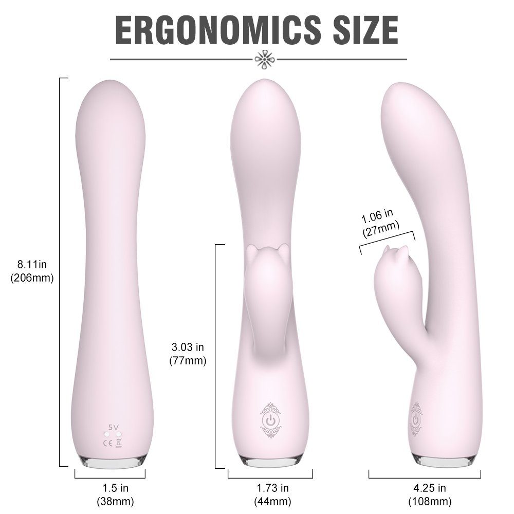 Sie FANNY 9 Rabbit-Vibrator (Packung, S-Hand und G-punkt Vibratoren Modi, Klitoris für 1-tlg)