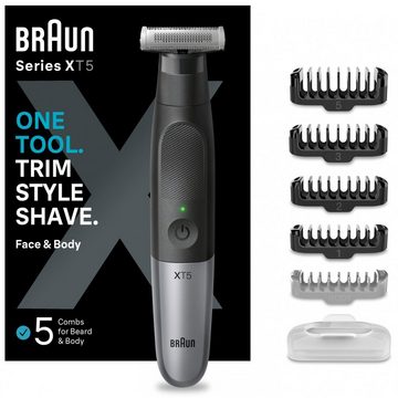 Braun Bartschneider Series X XT5100 Face + Body Wet & Dry Bartschneider schwarz/silber