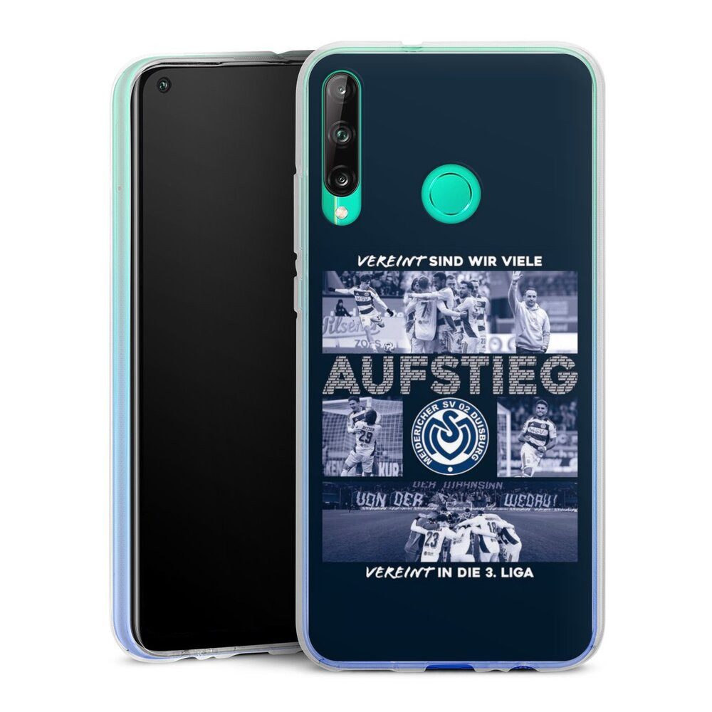 DeinDesign Handyhülle MSV Duisburg Aufstieg Offizielles Lizenzprodukt, Huawei P40 Lite E Silikon Hülle Bumper Case Handy Schutzhülle