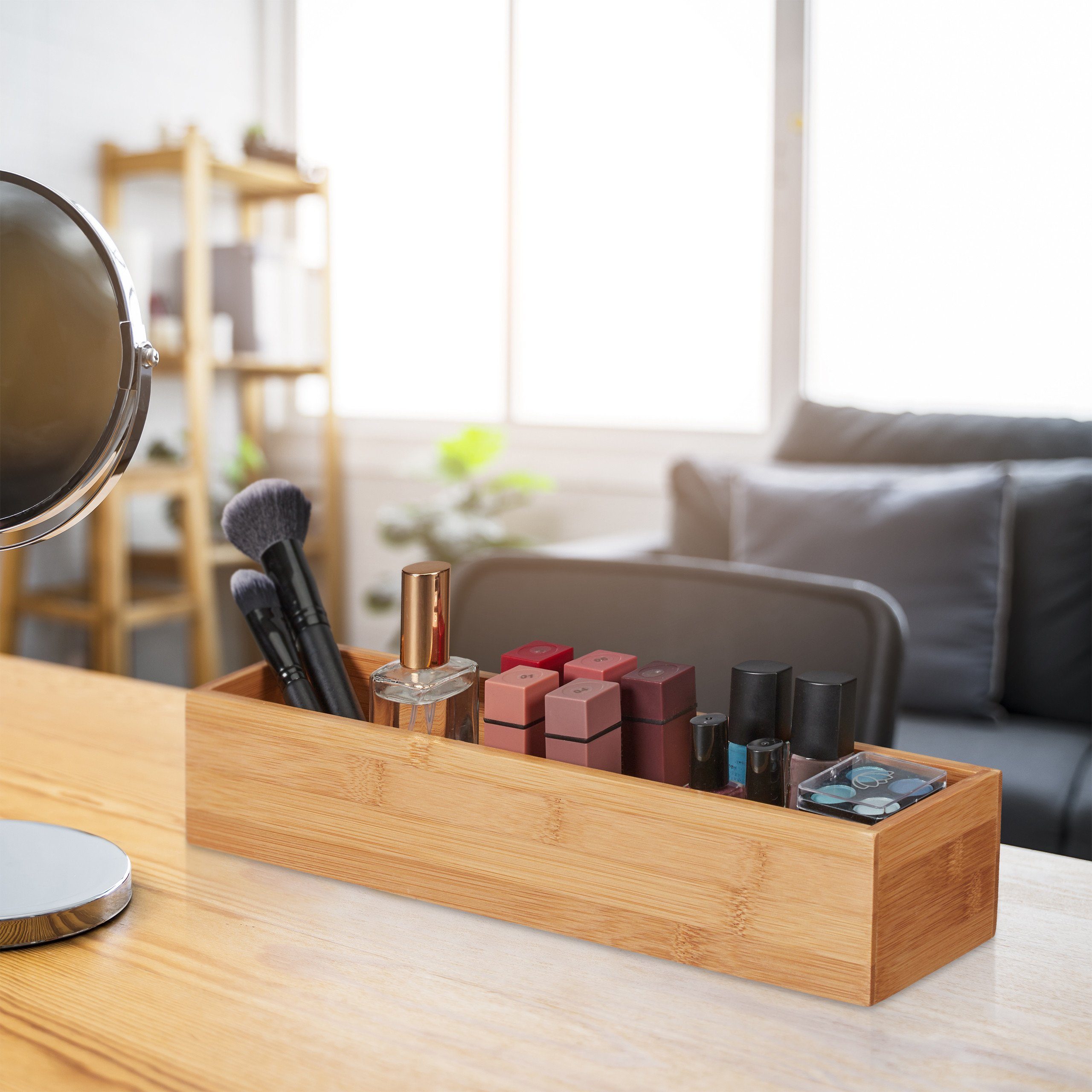 relaxdays Aufbewahrungsbox 2 x Bambus Box günstig online kaufen